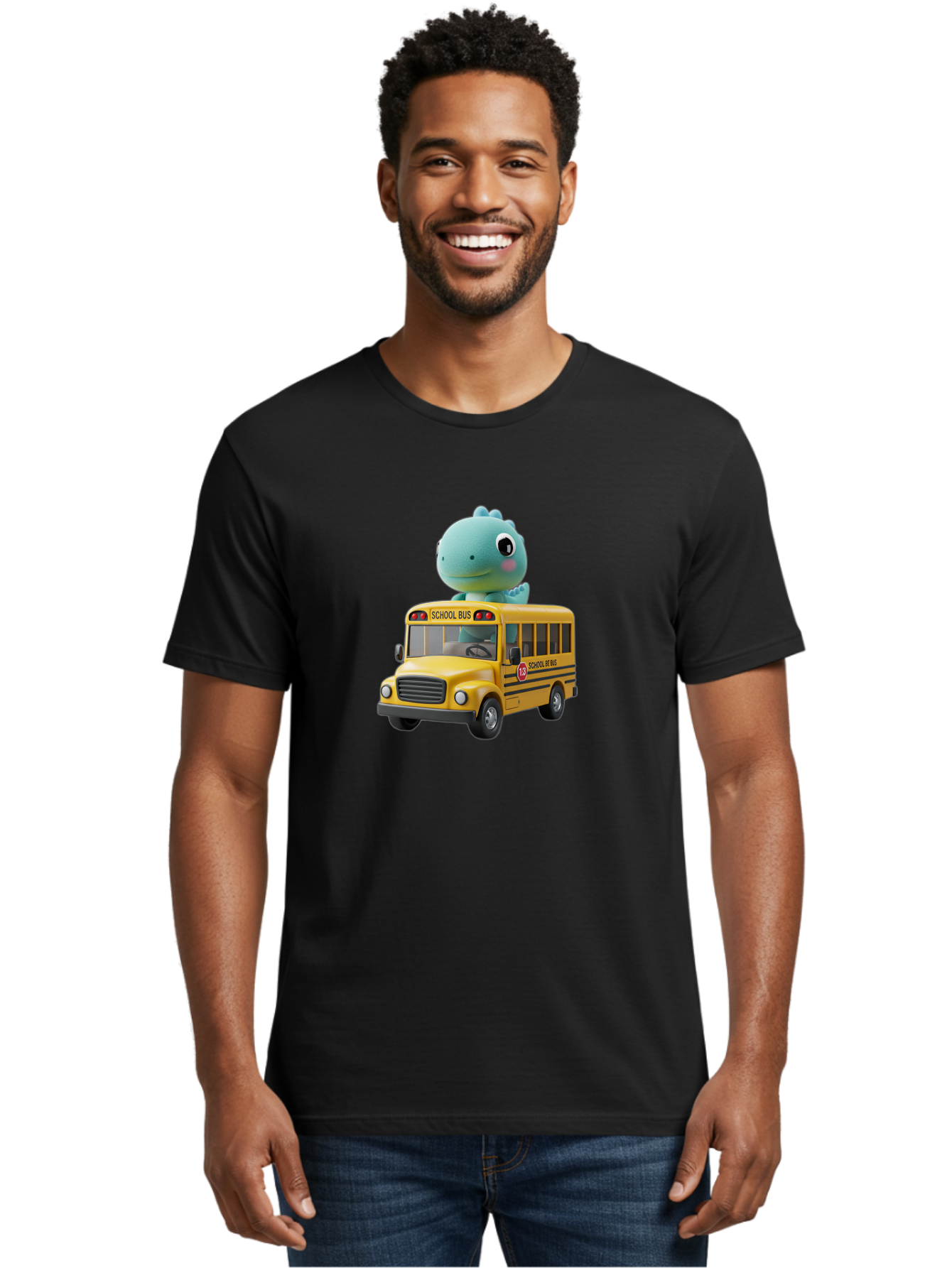 School-Bus-With-Monster Men'S Graphic Tee, 100% Cotton, Comfortable Casual Summer Wear, Machine Washable, Vintage Camera, Old Camera, Antique Camera, Black Camera, Classic Photography, Photography Equipment, Nostalgic Device, Film Camera, Bai349