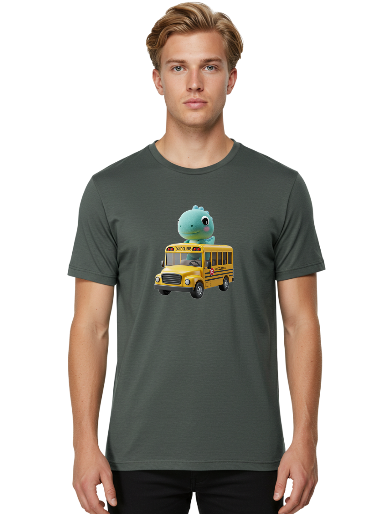 School-Bus-With-Monster Men'S Graphic Tee, 100% Cotton, Comfortable Casual Summer Wear, Machine Washable, Vintage Camera, Old Camera, Antique Camera, Black Camera, Classic Photography, Photography Equipment, Nostalgic Device, Film Camera, Bai349