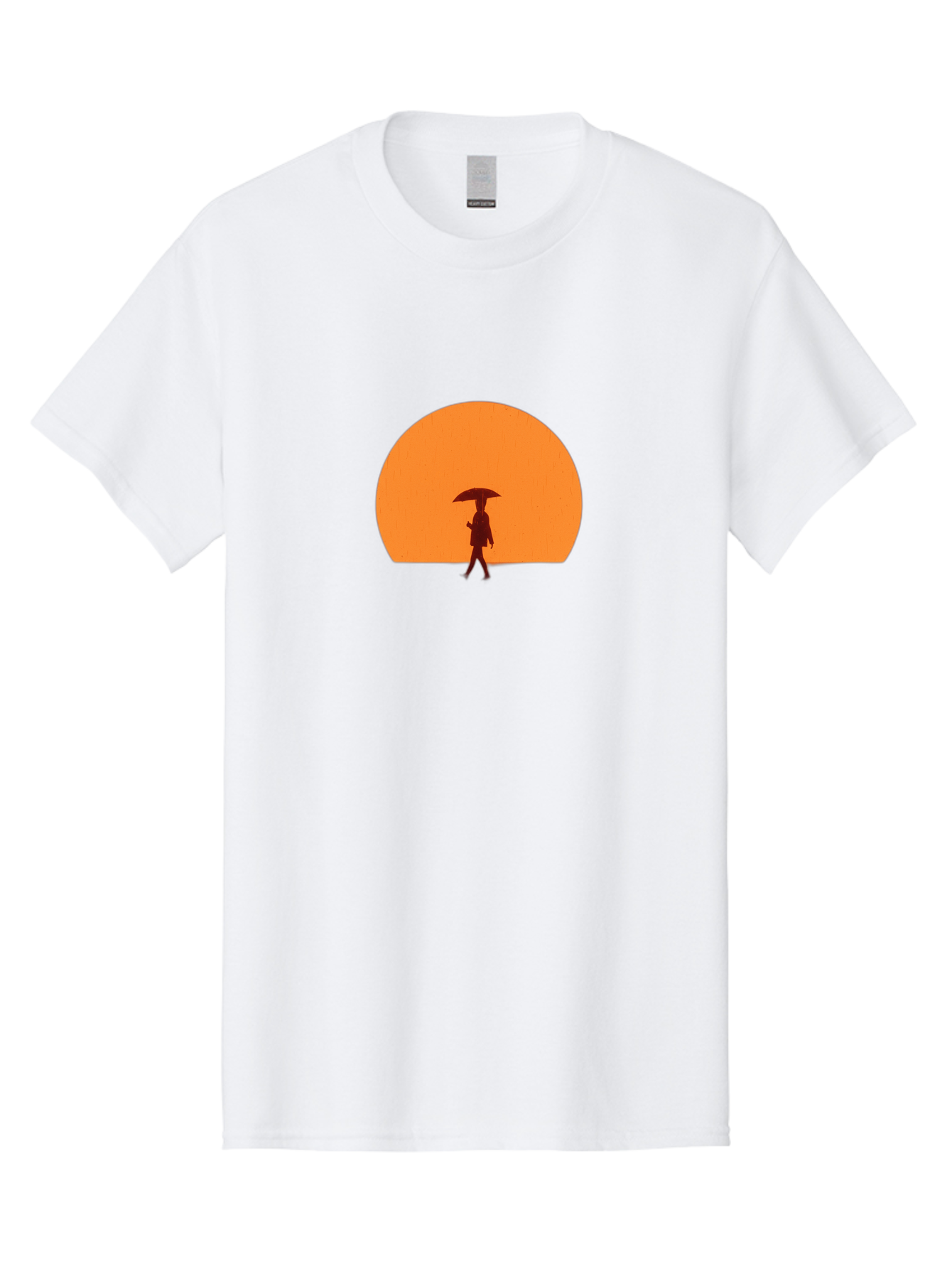 Silhouette-With-Umbrella Men'S Graphic Tee, 100% Cotton, Comfortable Casual Summer Wear, Machine Washable, Vintage Camera, Old Camera, Antique Camera, Black Camera, Classic Photography, Photography Equipment, Nostalgic Device, Film Camera, Bai359