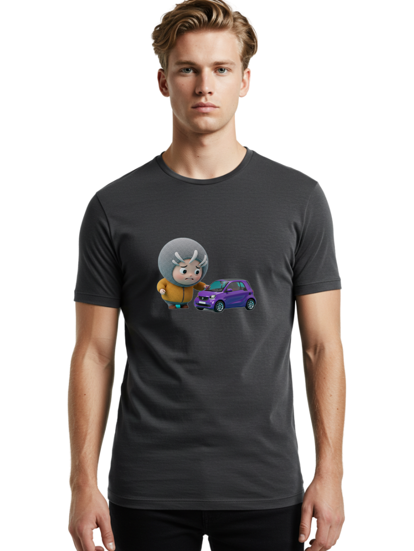 Smart-Car-Cartoon-Character Men'S Graphic Tee, 100% Cotton, Comfortable Casual Summer Wear, Machine Washable, Vintage Camera, Old Camera, Antique Camera, Black Camera, Classic Photography, Photography Equipment, Nostalgic Device, Film Camera, Bai365