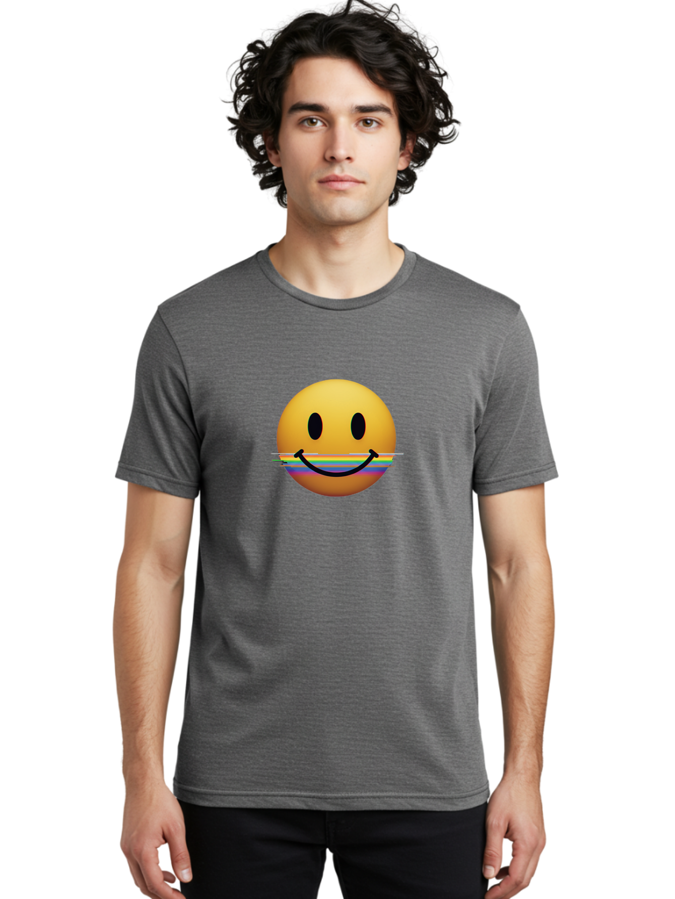 Smiley-Face-1 Men'S Graphic Tee, 100% Cotton, Comfortable Casual Summer Wear, Machine Washable, Vintage Camera, Old Camera, Antique Camera, Black Camera, Classic Photography, Photography Equipment, Nostalgic Device, Film Camera, Camera Art Bai371