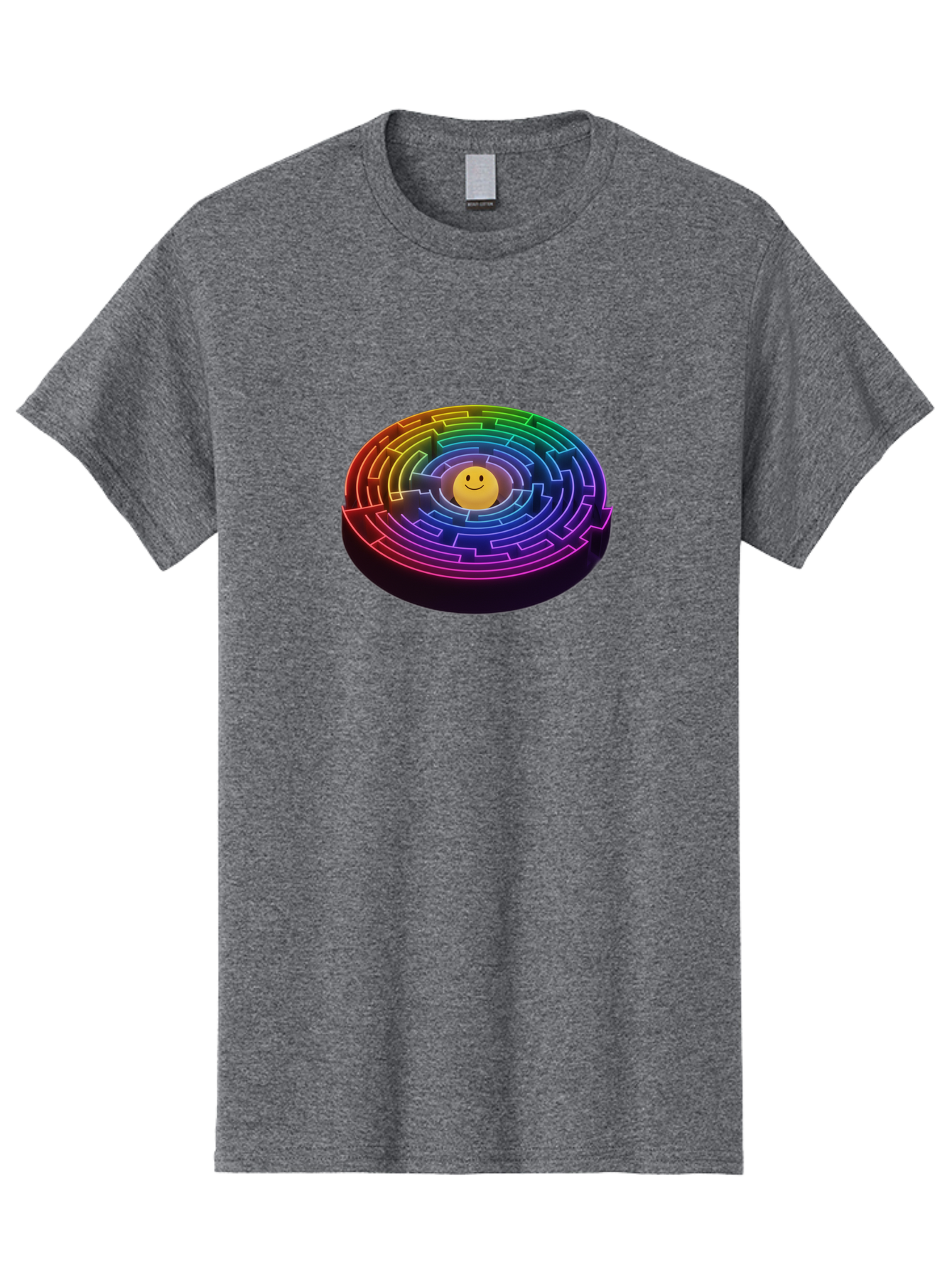 Smiley-Face-Labyrinth Men'S Graphic Tee, 100% Cotton, Comfortable Casual Summer Wear, Machine Washable, Vintage Camera, Old Camera, Antique Camera, Black Camera, Classic Photography, Photography Equipment, Nostalgic Device, Film Camera, Bai374