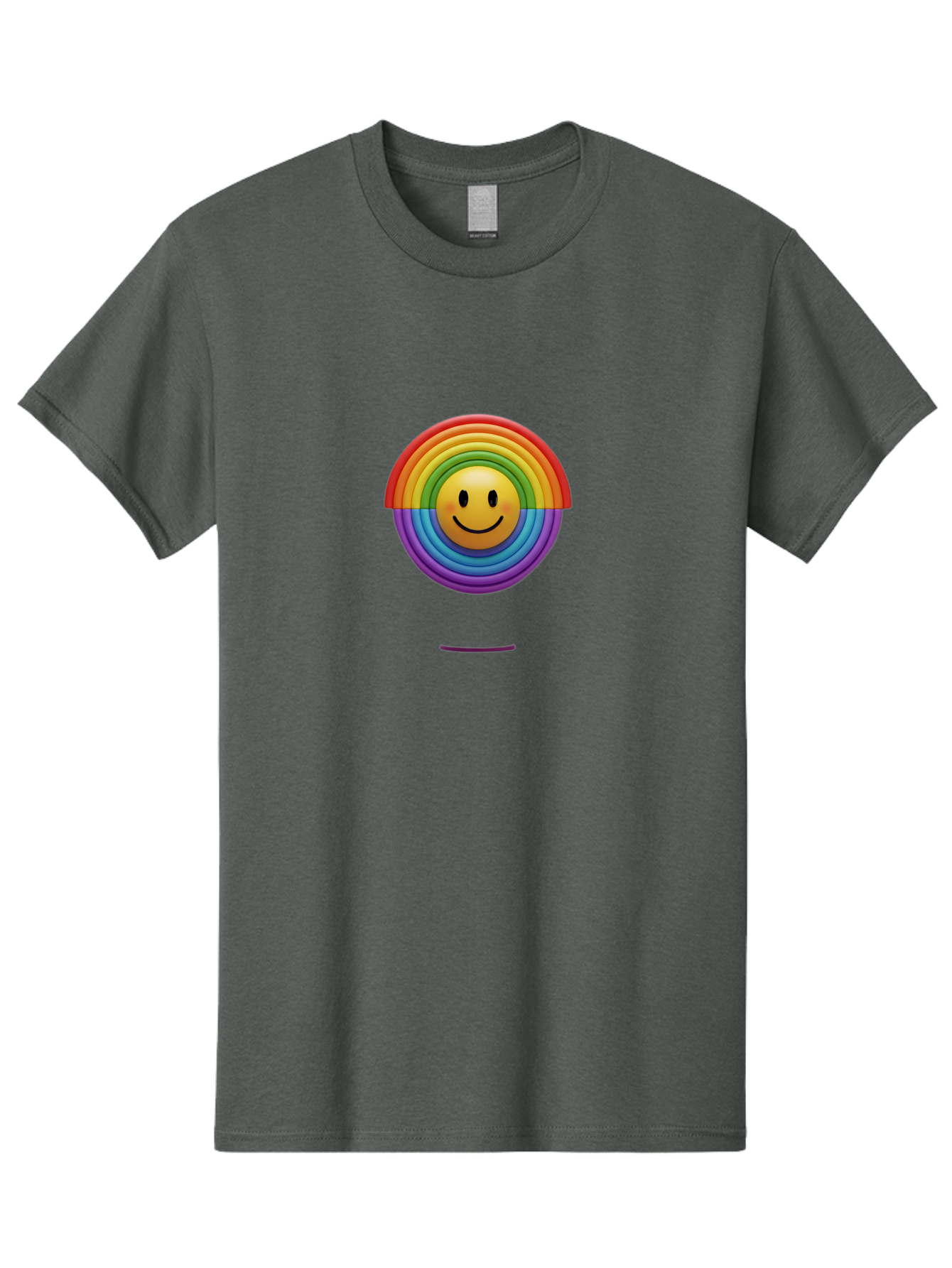 Smiley-Rainbow-1 Men'S Graphic Tee, 100% Cotton, Comfortable Casual Summer Wear, Machine Washable, Vintage Camera, Old Camera, Antique Camera, Black Camera, Classic Photography, Photography Equipment, Nostalgic Device, Film Camera, Camera Art Bai378