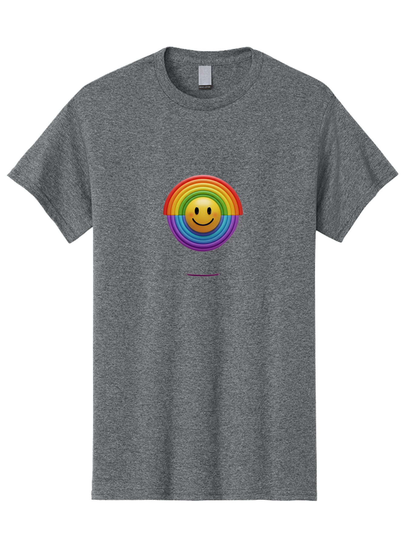 Smiley-Rainbow-1 Men'S Graphic Tee, 100% Cotton, Comfortable Casual Summer Wear, Machine Washable, Vintage Camera, Old Camera, Antique Camera, Black Camera, Classic Photography, Photography Equipment, Nostalgic Device, Film Camera, Camera Art Bai378