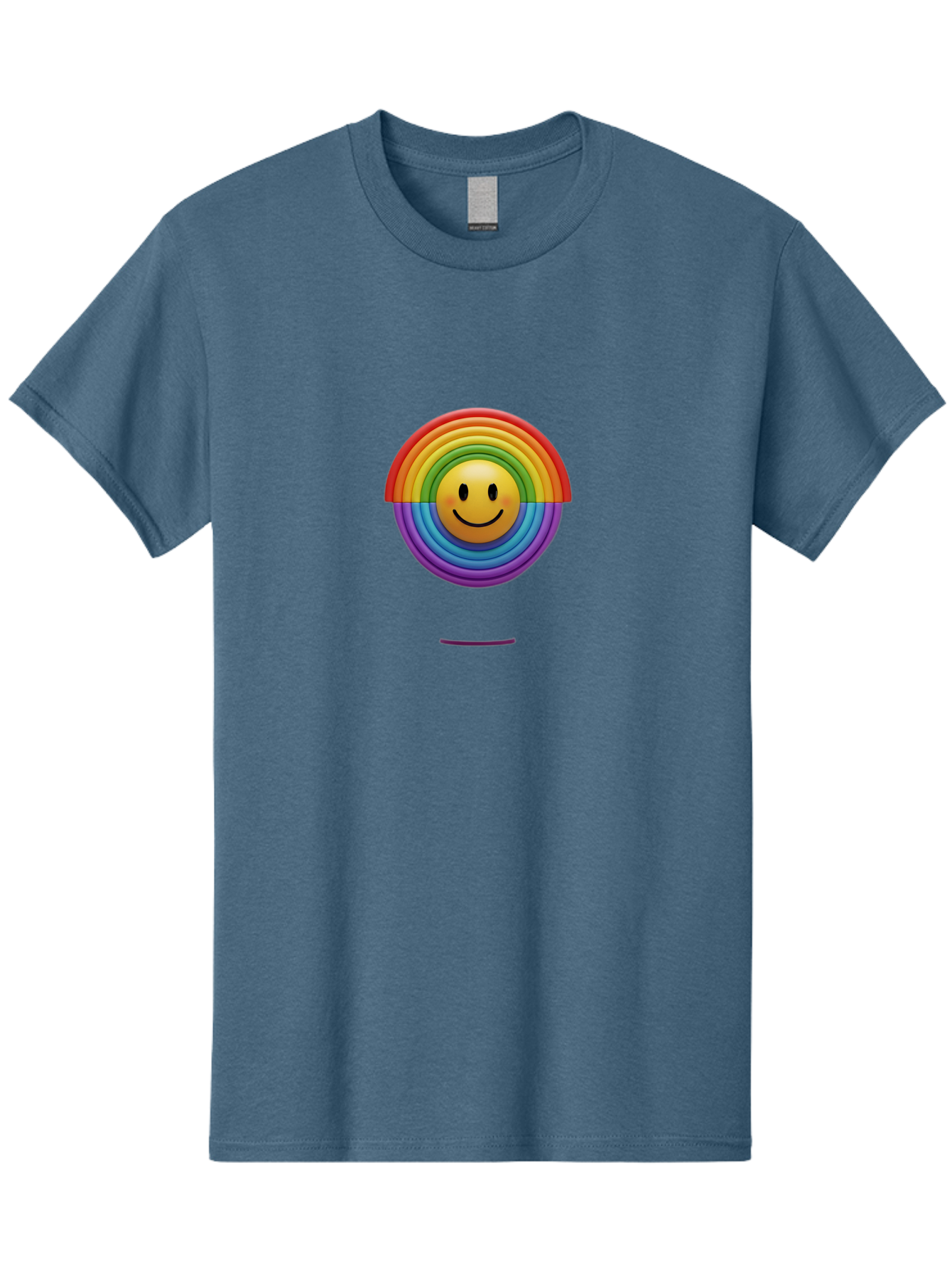 Smiley-Rainbow-1 Men'S Graphic Tee, 100% Cotton, Comfortable Casual Summer Wear, Machine Washable, Vintage Camera, Old Camera, Antique Camera, Black Camera, Classic Photography, Photography Equipment, Nostalgic Device, Film Camera, Camera Art Bai378