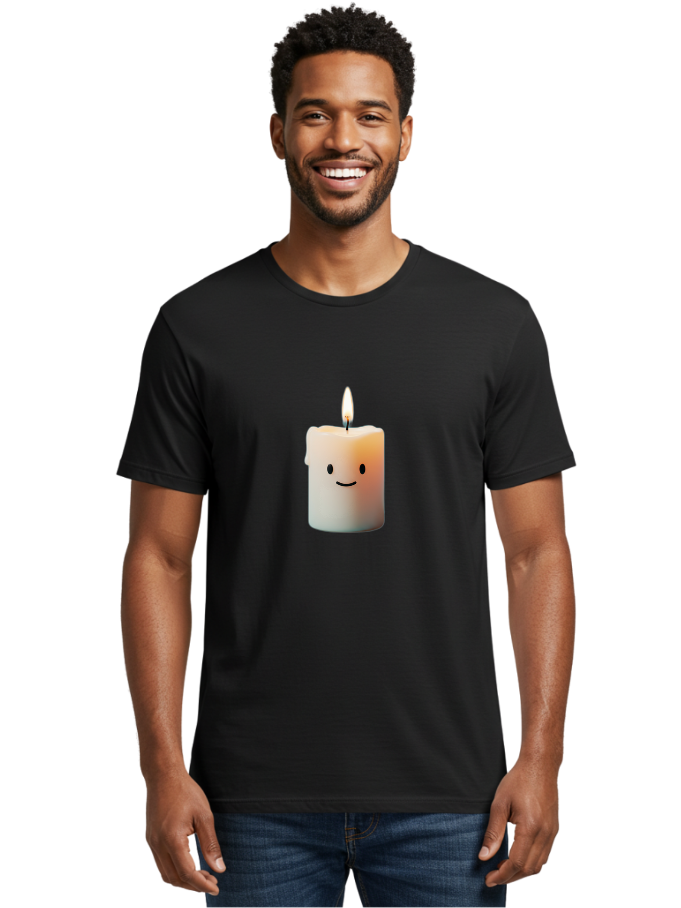 Smiling-Candle-1 Men'S Graphic Tee, 100% Cotton, Comfortable Casual Summer Wear, Machine Washable, Vintage Camera, Old Camera, Antique Camera, Black Camera, Classic Photography, Photography Equipment, Nostalgic Device, Film Camera, Camera Art Bai381