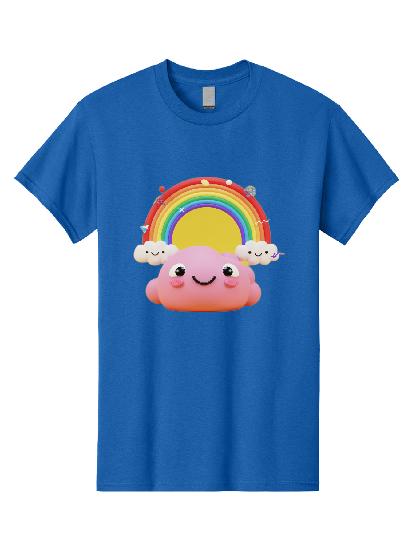 Smiling-Pink-Cloud-With-Rainbow Men'S Graphic Tee, 100% Cotton, Comfortable Casual Summer Wear, Machine Washable, Vintage Camera, Old Camera, Antique Camera, Black Camera, Classic Photography, Photography Equipment, Nostalgic Device, Bai389