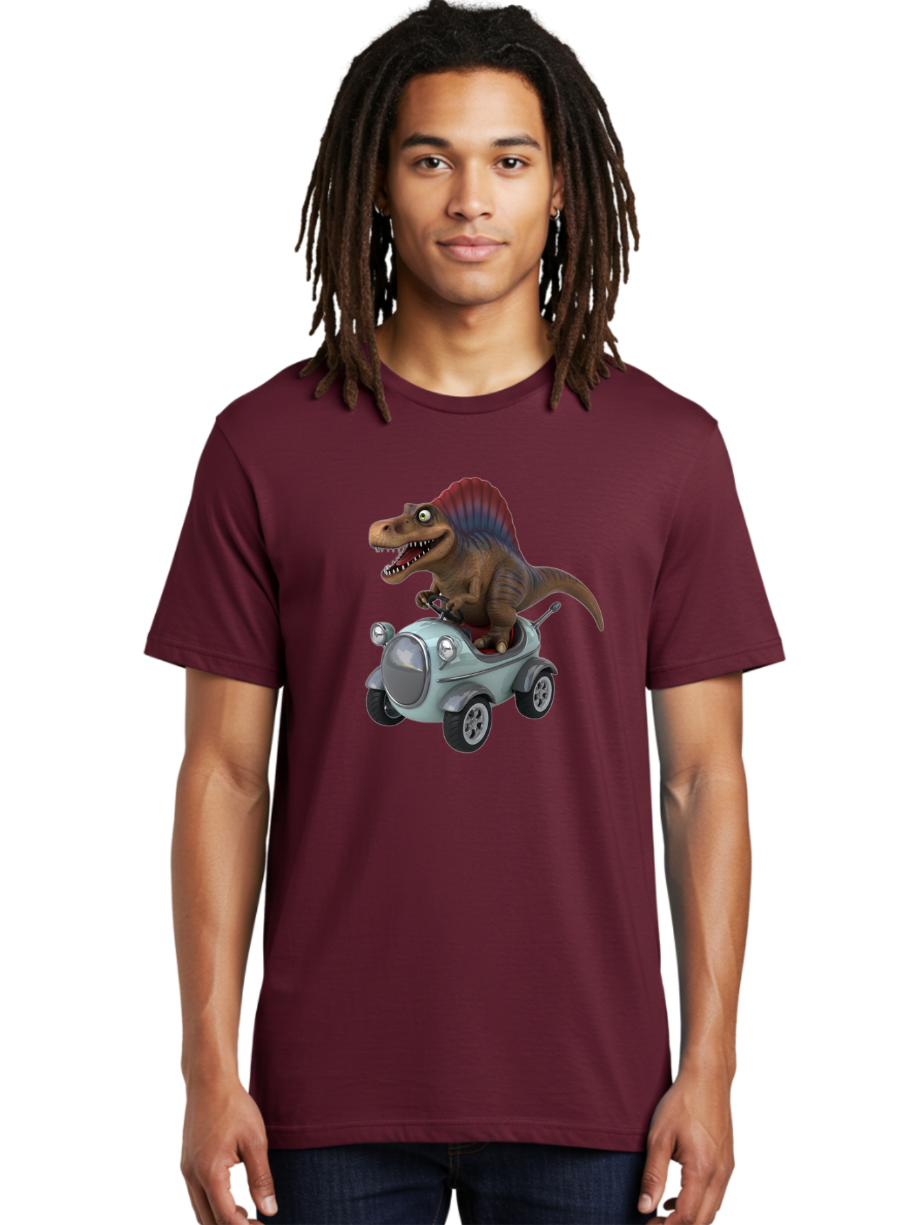 Spinosaurus-Driving-A-Car Men'S Graphic Tee, 100% Cotton, Comfortable Casual Summer Wear, Machine Washable, Vintage Camera, Old Camera, Antique Camera, Black Camera, Classic Photography, Photography Equipment, Nostalgic Device, Film Camera, Bai413