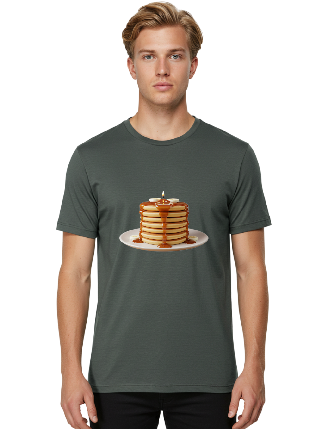 Stack-Of-Pancakes Men'S Graphic Tee, 100% Cotton, Comfortable Casual Summer Wear, Machine Washable, Vintage Camera, Old Camera, Antique Camera, Black Camera, Classic Photography, Photography Equipment, Nostalgic Device, Film Camera, Camera Art Bai415