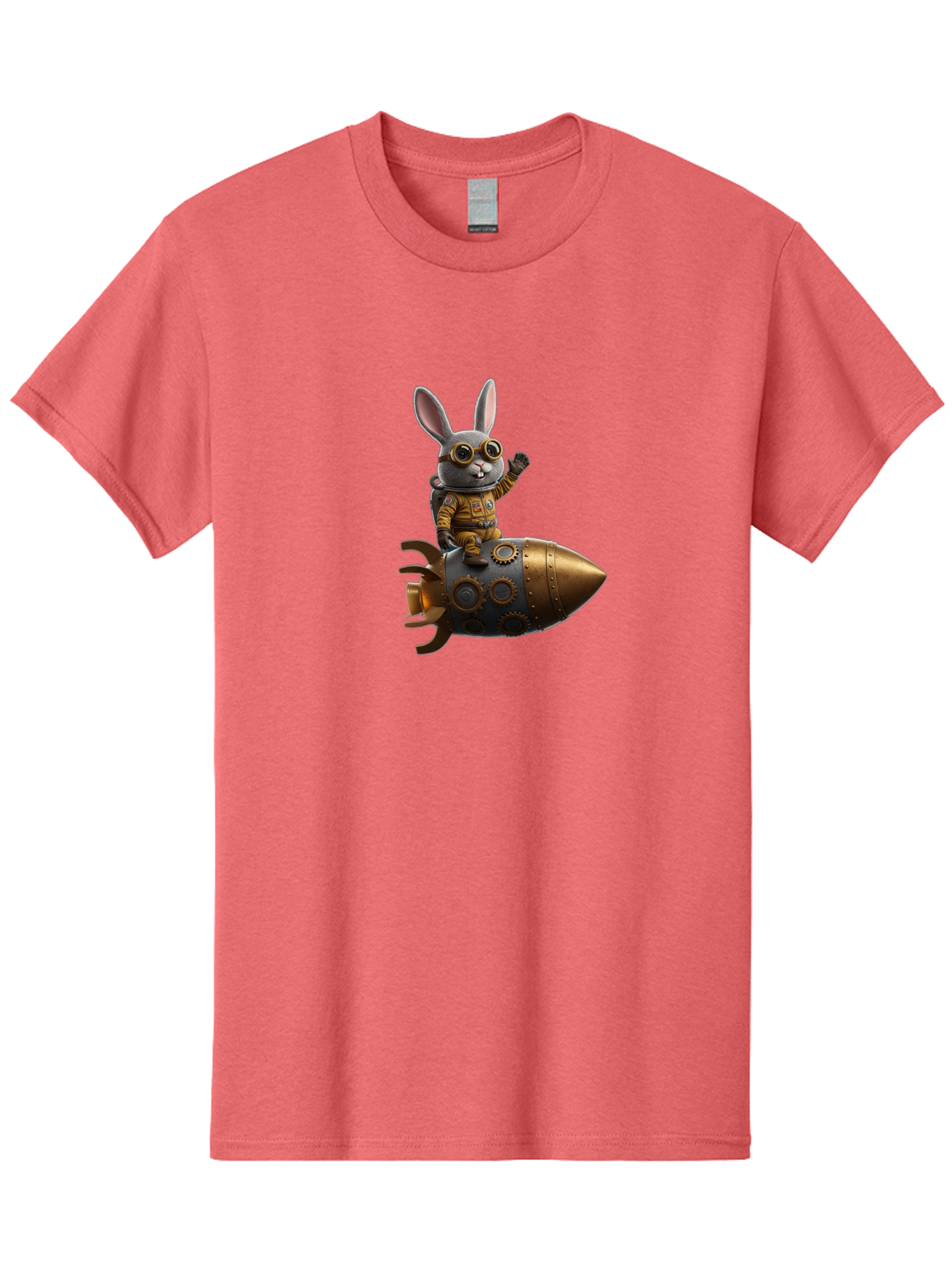 Steampunk-Bunny-Rocket Men'S Graphic Tee, 100% Cotton, Comfortable Casual Summer Wear, Machine Washable, Vintage Camera, Old Camera, Antique Camera, Black Camera, Classic Photography, Photography Equipment, Nostalgic Device, Film Camera, Bai419