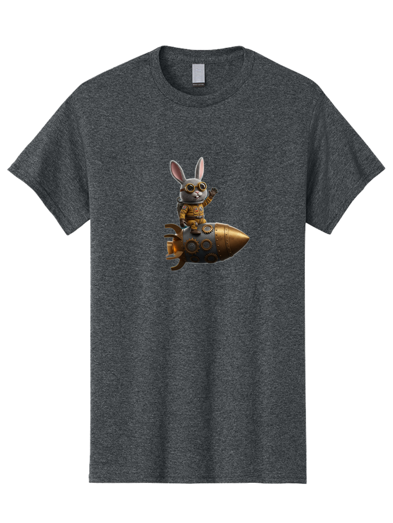Steampunk-Bunny-Rocket Men'S Graphic Tee, 100% Cotton, Comfortable Casual Summer Wear, Machine Washable, Vintage Camera, Old Camera, Antique Camera, Black Camera, Classic Photography, Photography Equipment, Nostalgic Device, Film Camera, Bai419