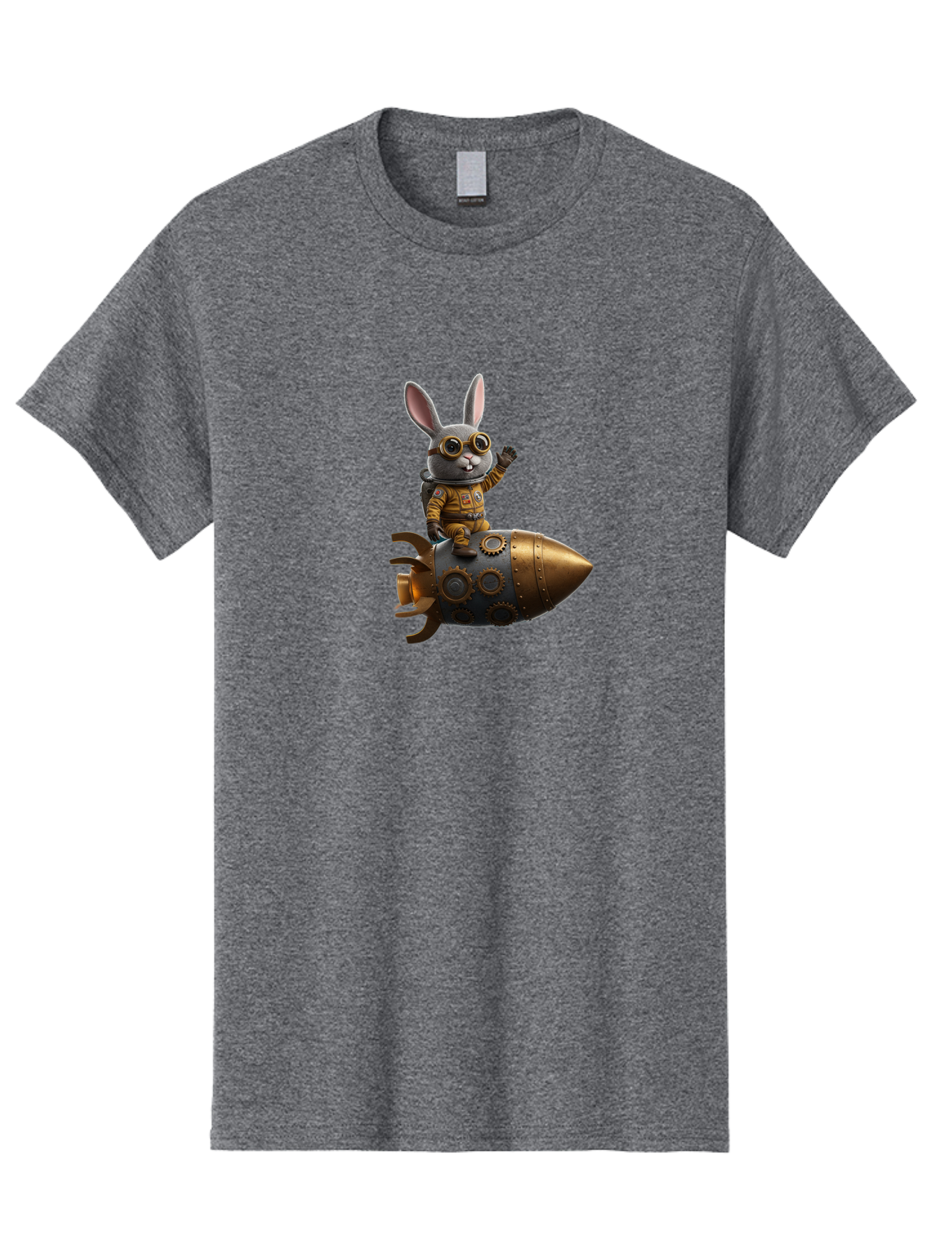 Steampunk-Bunny-Rocket Men'S Graphic Tee, 100% Cotton, Comfortable Casual Summer Wear, Machine Washable, Vintage Camera, Old Camera, Antique Camera, Black Camera, Classic Photography, Photography Equipment, Nostalgic Device, Film Camera, Bai419