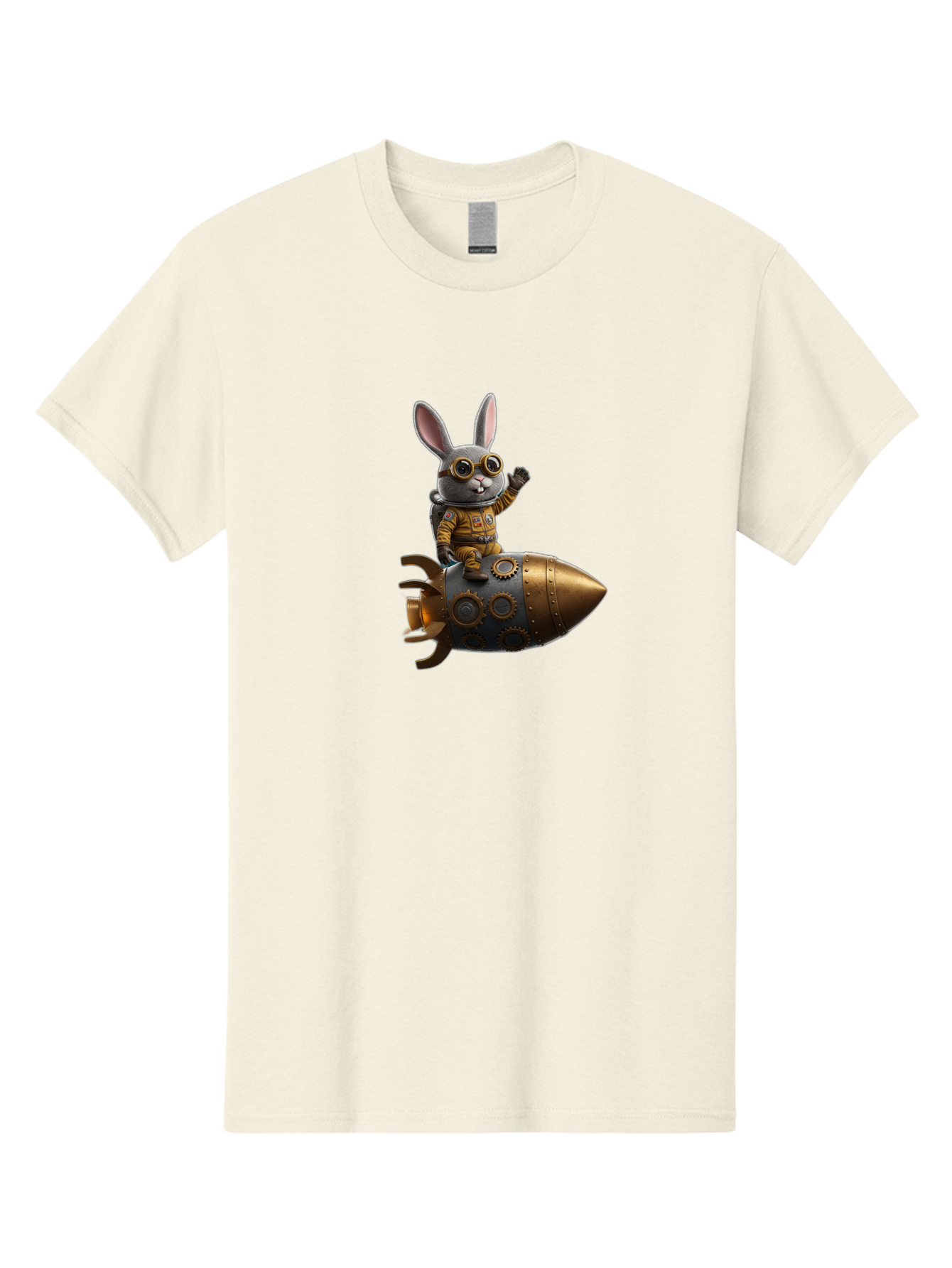 Steampunk-Bunny-Rocket Men'S Graphic Tee, 100% Cotton, Comfortable Casual Summer Wear, Machine Washable, Vintage Camera, Old Camera, Antique Camera, Black Camera, Classic Photography, Photography Equipment, Nostalgic Device, Film Camera, Bai419