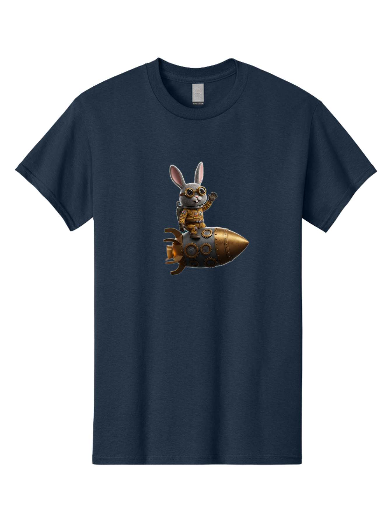 Steampunk-Bunny-Rocket Men'S Graphic Tee, 100% Cotton, Comfortable Casual Summer Wear, Machine Washable, Vintage Camera, Old Camera, Antique Camera, Black Camera, Classic Photography, Photography Equipment, Nostalgic Device, Film Camera, Bai419