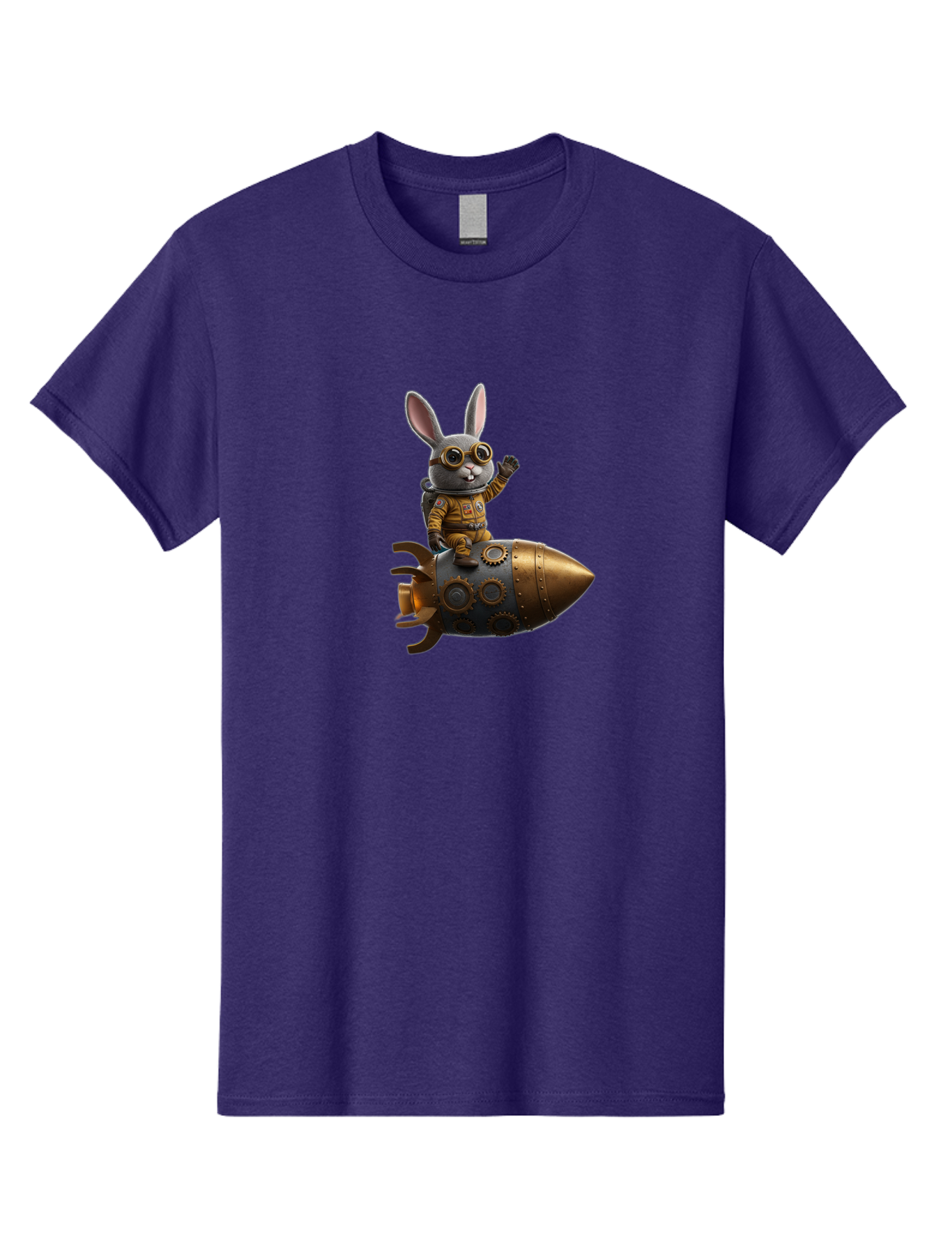 Steampunk-Bunny-Rocket Men'S Graphic Tee, 100% Cotton, Comfortable Casual Summer Wear, Machine Washable, Vintage Camera, Old Camera, Antique Camera, Black Camera, Classic Photography, Photography Equipment, Nostalgic Device, Film Camera, Bai419