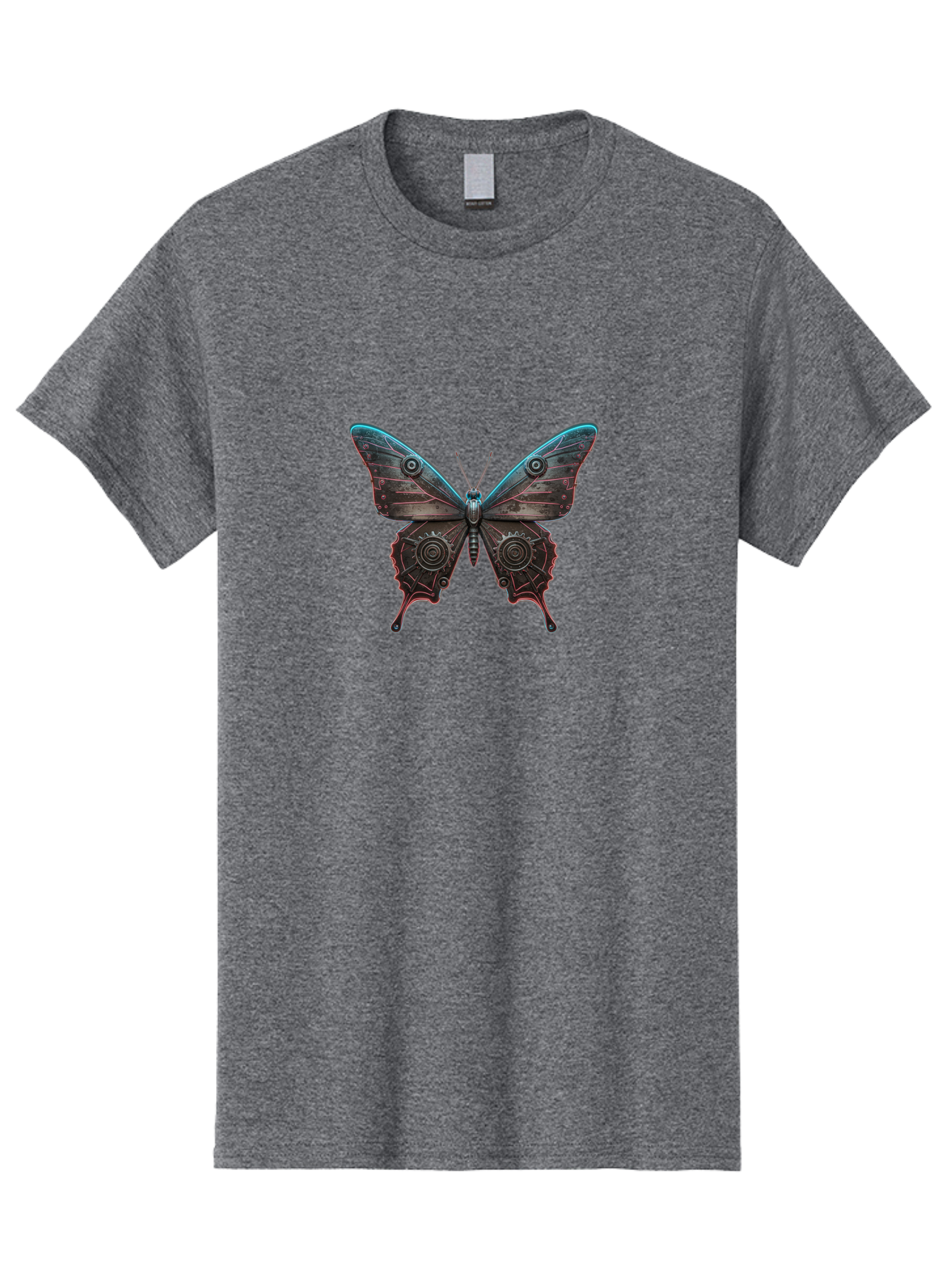 Steampunk-Butterfly Men'S Graphic Tee, 100% Cotton, Comfortable Casual Summer Wear, Machine Washable, Vintage Camera, Old Camera, Antique Camera, Black Camera, Classic Photography, Photography Equipment, Nostalgic Device, Film Camera, Bai420