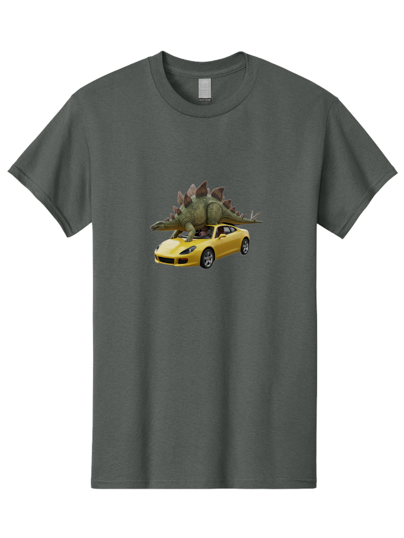 Stegosaurus-On-Porsche Men'S Graphic Tee, 100% Cotton, Comfortable Casual Summer Wear, Machine Washable, Vintage Camera, Old Camera, Antique Camera, Black Camera, Classic Photography, Photography Equipment, Nostalgic Device, Film Camera, Bai426