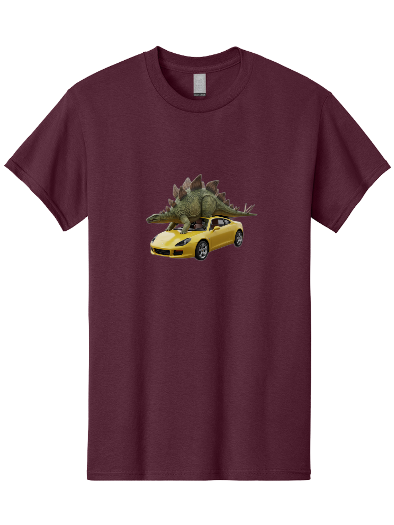 Stegosaurus-On-Porsche Men'S Graphic Tee, 100% Cotton, Comfortable Casual Summer Wear, Machine Washable, Vintage Camera, Old Camera, Antique Camera, Black Camera, Classic Photography, Photography Equipment, Nostalgic Device, Film Camera, Bai426