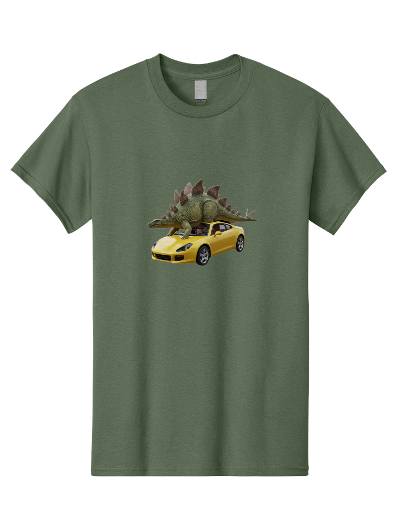 Stegosaurus-On-Porsche Men'S Graphic Tee, 100% Cotton, Comfortable Casual Summer Wear, Machine Washable, Vintage Camera, Old Camera, Antique Camera, Black Camera, Classic Photography, Photography Equipment, Nostalgic Device, Film Camera, Bai426