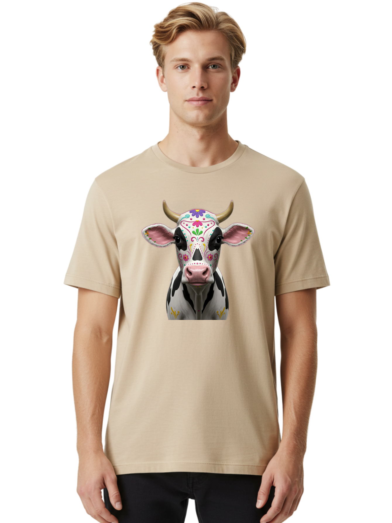 Sugar-Skull-Cow Men'S Graphic Tee, 100% Cotton, Comfortable Casual Summer Wear, Machine Washable, Vintage Camera, Old Camera, Antique Camera, Black Camera, Classic Photography, Photography Equipment, Nostalgic Device, Film Camera, Camera Art Bai429