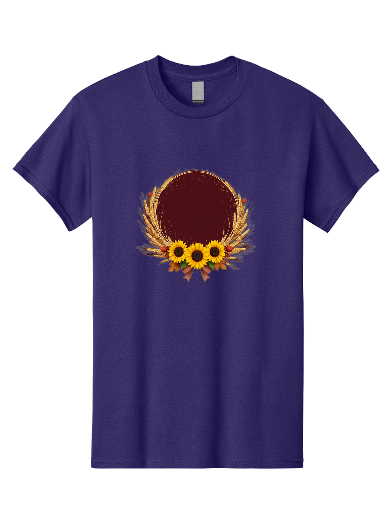 Sunflower-Wreath-Frame Men'S Graphic Tee, 100% Cotton, Comfortable Casual Summer Wear, Machine Washable, Vintage Camera, Old Camera, Antique Camera, Black Camera, Classic Photography, Photography Equipment, Nostalgic Device, Film Camera, Bai430