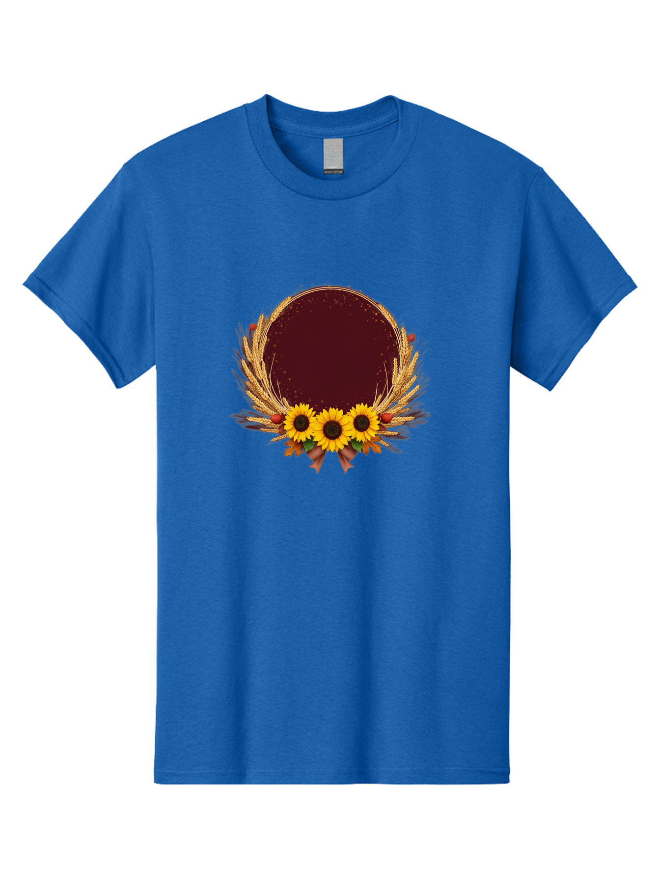 Sunflower-Wreath-Frame Men'S Graphic Tee, 100% Cotton, Comfortable Casual Summer Wear, Machine Washable, Vintage Camera, Old Camera, Antique Camera, Black Camera, Classic Photography, Photography Equipment, Nostalgic Device, Film Camera, Bai430