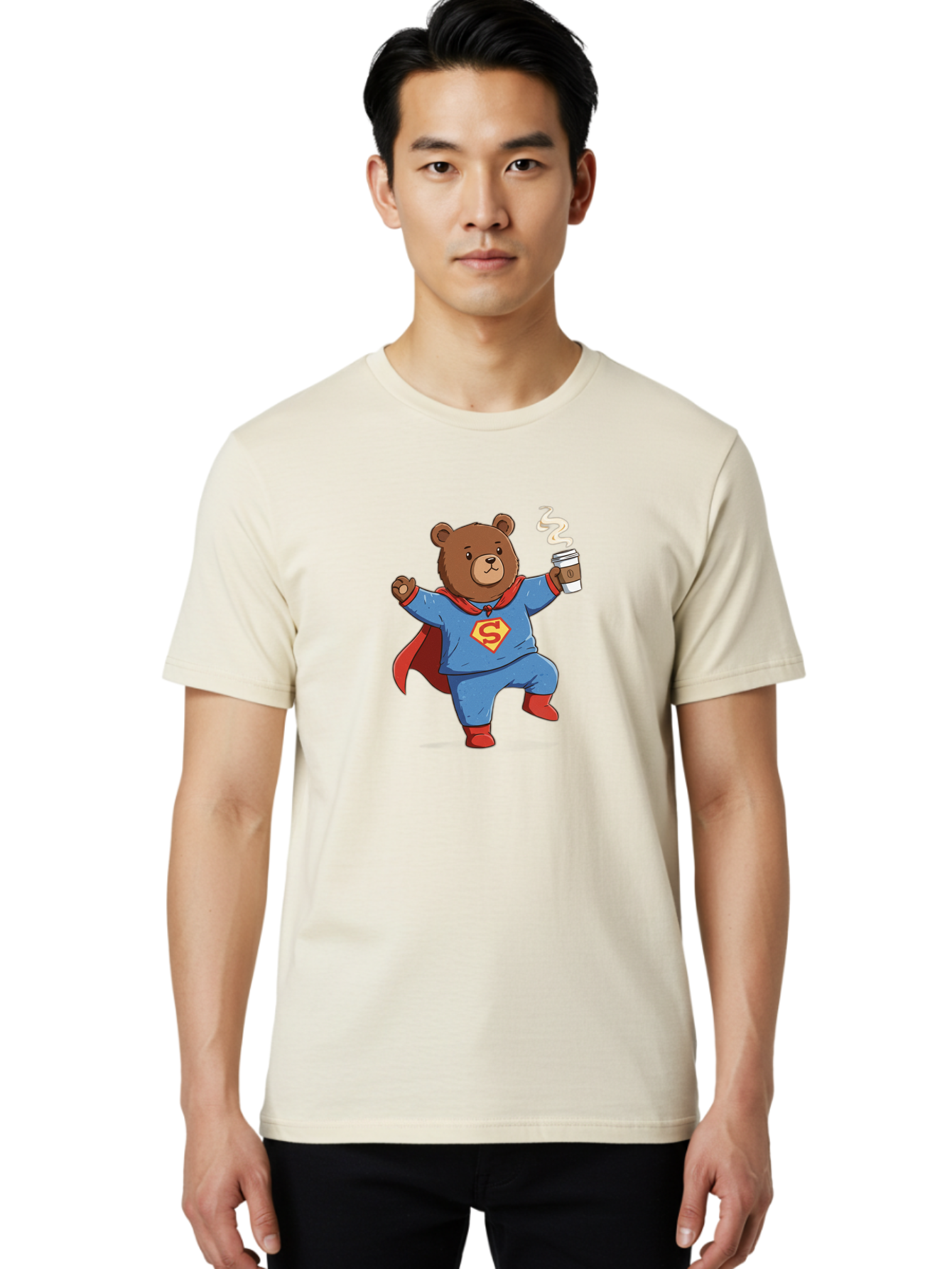Super-Bear Men'S Graphic Tee, 100% Cotton, Comfortable Casual Summer Wear, Machine Washable, Vintage Camera, Old Camera, Antique Camera, Black Camera, Classic Photography, Photography Equipment, Nostalgic Device, Film Camera, Camera Art Bai432
