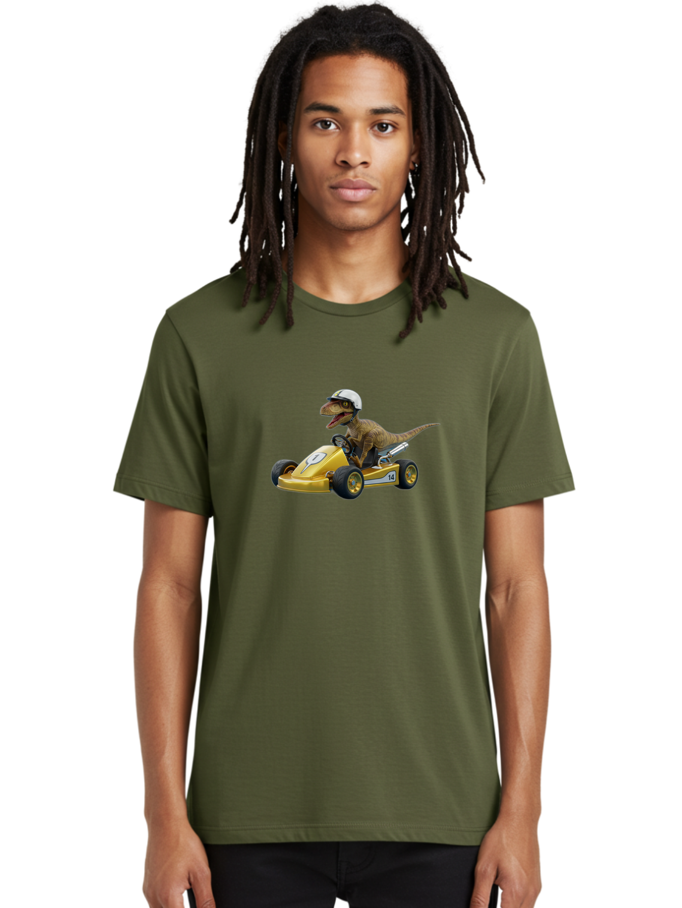 T-Rex-Go-Kart-14 Men'S Graphic Tee, 100% Cotton, Comfortable Casual Summer Wear, Machine Washable, Vintage Camera, Old Camera, Antique Camera, Black Camera, Classic Photography, Photography Equipment, Nostalgic Device, Film Camera, Camera Art Bai436