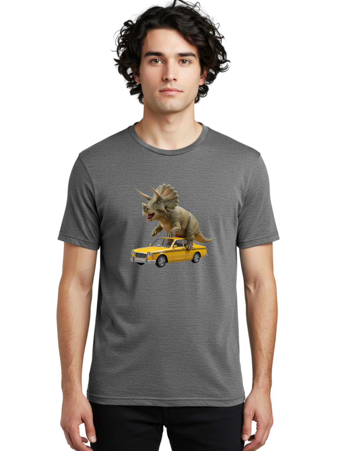 T-Rex-On-Taxi Men'S Graphic Tee, 100% Cotton, Comfortable Casual Summer Wear, Machine Washable, Vintage Camera, Old Camera, Antique Camera, Black Camera, Classic Photography, Photography Equipment, Nostalgic Device, Film Camera, Camera Art Bai440