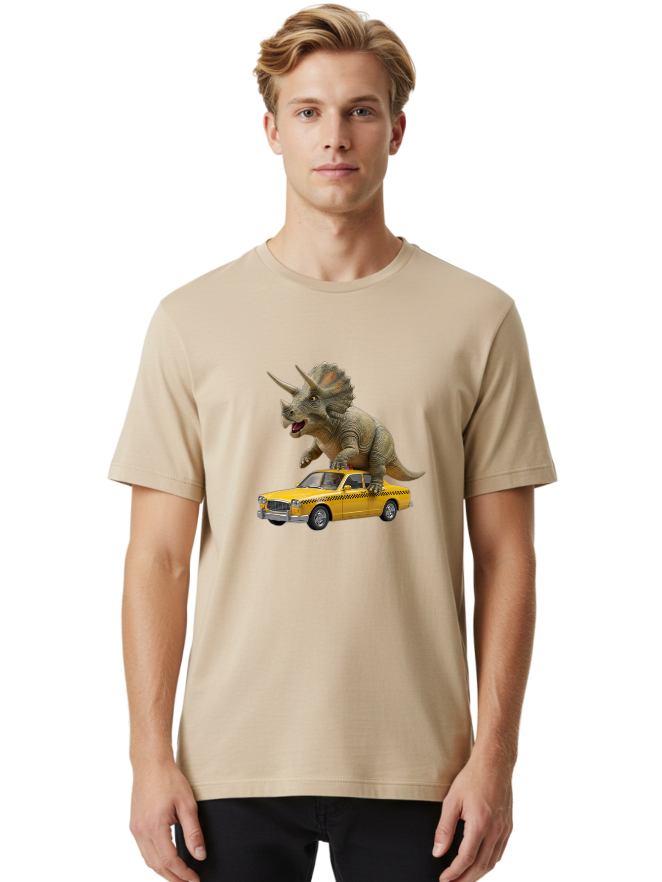 T-Rex-On-Taxi Men'S Graphic Tee, 100% Cotton, Comfortable Casual Summer Wear, Machine Washable, Vintage Camera, Old Camera, Antique Camera, Black Camera, Classic Photography, Photography Equipment, Nostalgic Device, Film Camera, Camera Art Bai440