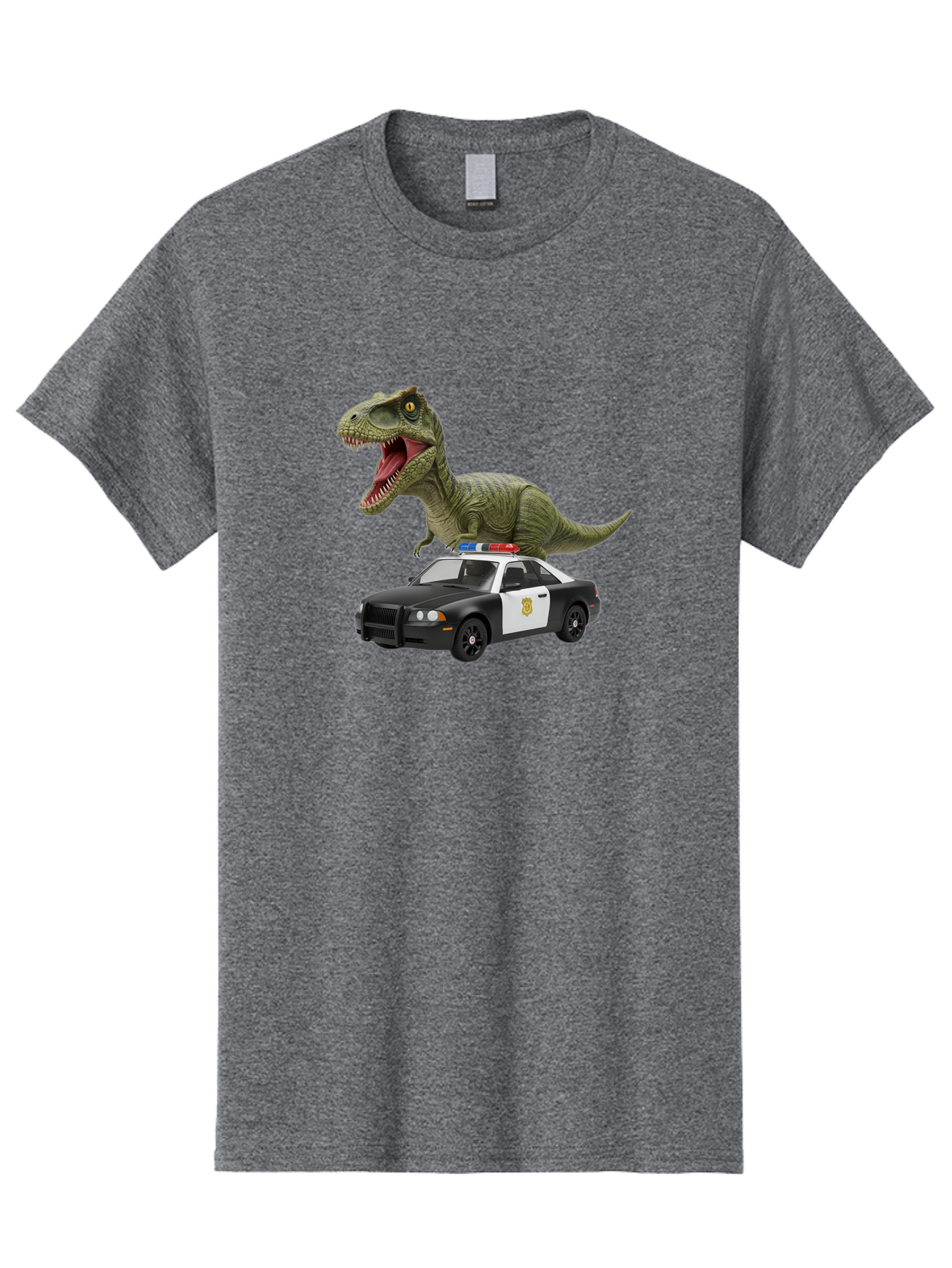 T-Rex-Police-Car Men'S Graphic Tee, 100% Cotton, Comfortable Casual Summer Wear, Machine Washable, Vintage Camera, Old Camera, Antique Camera, Black Camera, Classic Photography, Photography Equipment, Nostalgic Device, Film Camera, Camera Art Bai441