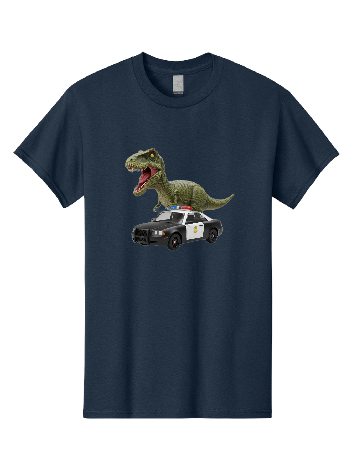 T-Rex-Police-Car Men'S Graphic Tee, 100% Cotton, Comfortable Casual Summer Wear, Machine Washable, Vintage Camera, Old Camera, Antique Camera, Black Camera, Classic Photography, Photography Equipment, Nostalgic Device, Film Camera, Camera Art Bai441