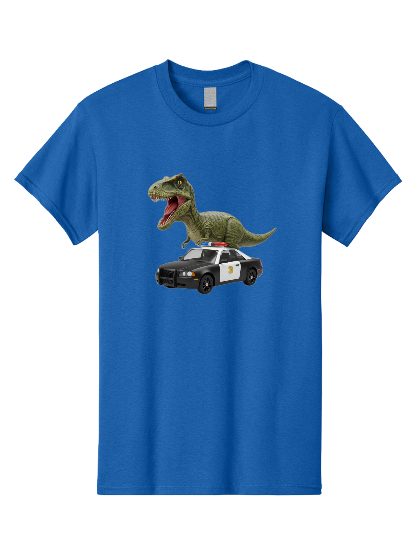 T-Rex-Police-Car Men'S Graphic Tee, 100% Cotton, Comfortable Casual Summer Wear, Machine Washable, Vintage Camera, Old Camera, Antique Camera, Black Camera, Classic Photography, Photography Equipment, Nostalgic Device, Film Camera, Camera Art Bai441