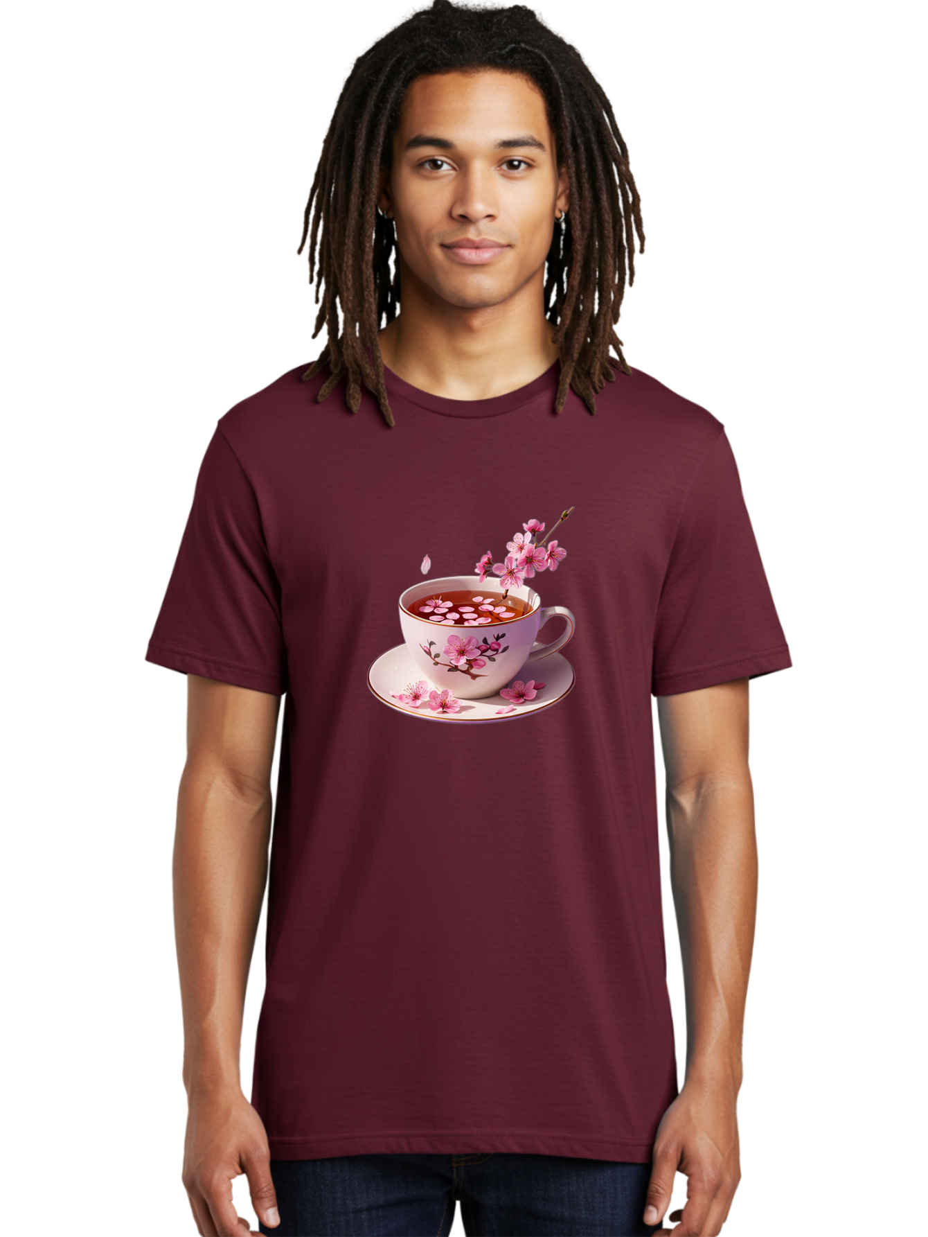 Tea-Cup-With-Cherry-Blossoms Men'S Graphic Tee, 100% Cotton, Comfortable Casual Summer Wear, Machine Washable, Vintage Camera, Old Camera, Antique Camera, Black Camera, Classic Photography, Photography Equipment, Nostalgic Device, Film Camera, Bai448