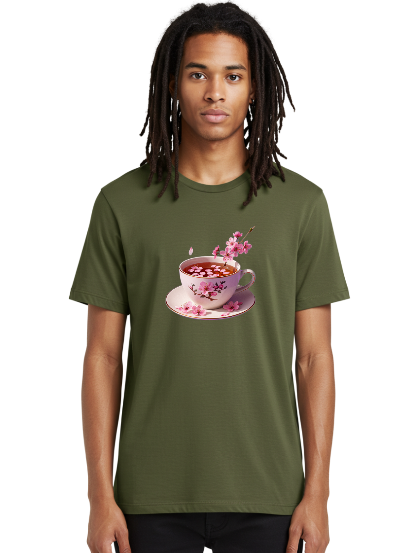Tea-Cup-With-Cherry-Blossoms Men'S Graphic Tee, 100% Cotton, Comfortable Casual Summer Wear, Machine Washable, Vintage Camera, Old Camera, Antique Camera, Black Camera, Classic Photography, Photography Equipment, Nostalgic Device, Film Camera, Bai448