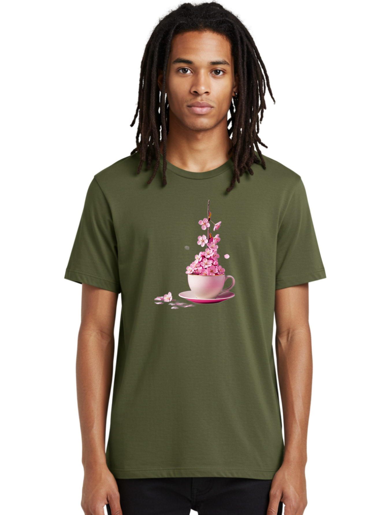 Tea-Cup-With-Flowers Men'S Graphic Tee, 100% Cotton, Comfortable Casual Summer Wear, Machine Washable, Vintage Camera, Old Camera, Antique Camera, Black Camera, Classic Photography, Photography Equipment, Nostalgic Device, Film Camera, Bai449