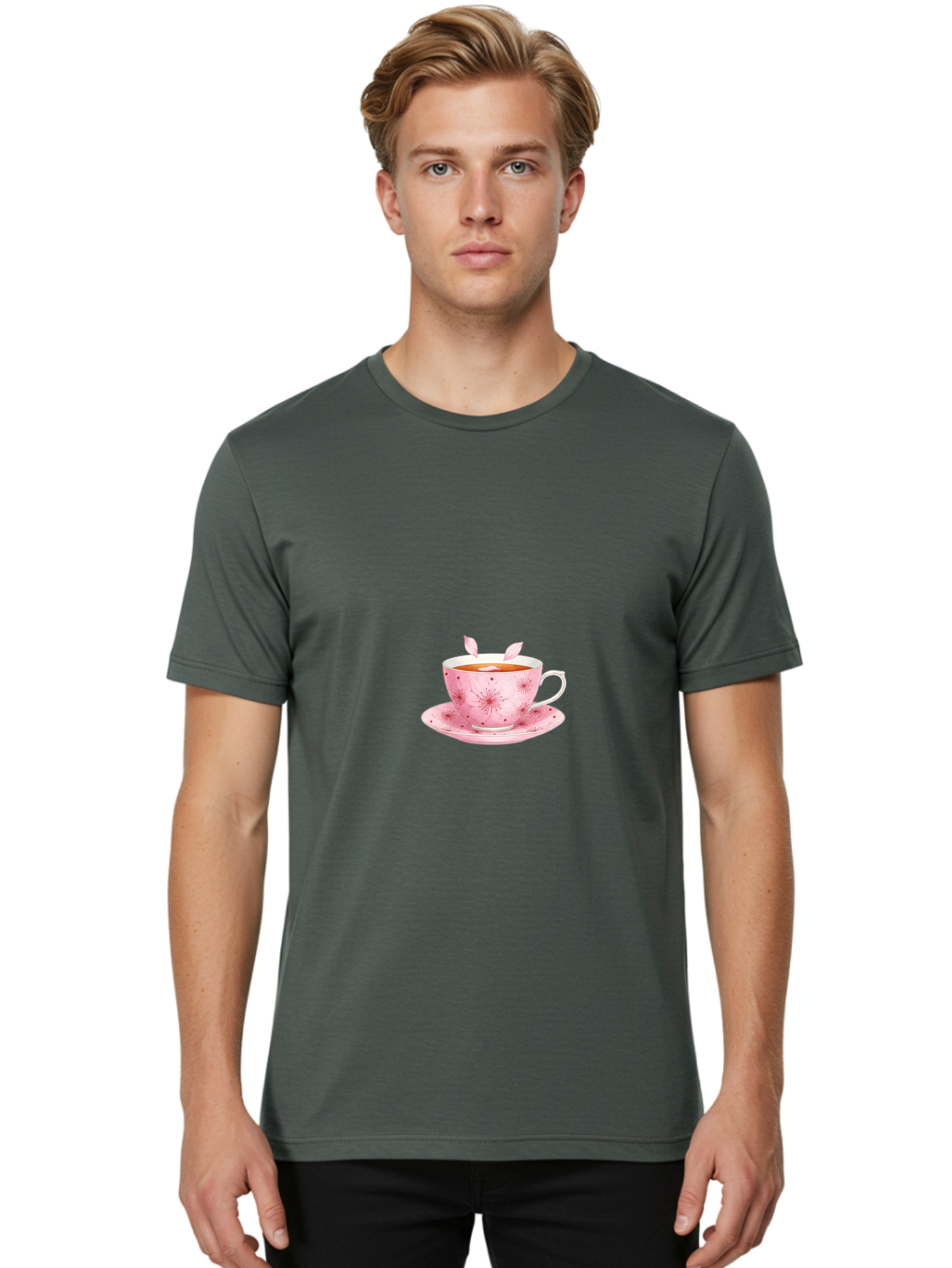 Teacup-With-Rabbit-Ears Men'S Graphic Tee, 100% Cotton, Comfortable Casual Summer Wear, Machine Washable, Vintage Camera, Old Camera, Antique Camera, Black Camera, Classic Photography, Photography Equipment, Nostalgic Device, Film Camera, Bai451