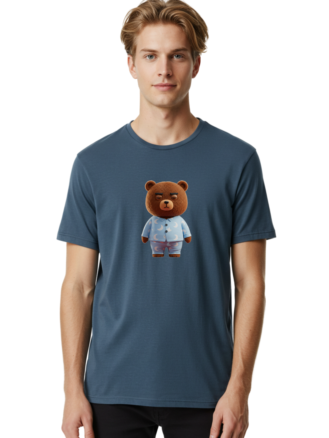Teddy-Bear-In-Pajamas-5 Men'S Graphic Tee, 100% Cotton, Comfortable Casual Summer Wear, Machine Washable, Vintage Camera, Old Camera, Antique Camera, Black Camera, Classic Photography, Photography Equipment, Nostalgic Device, Film Camera, Bai460