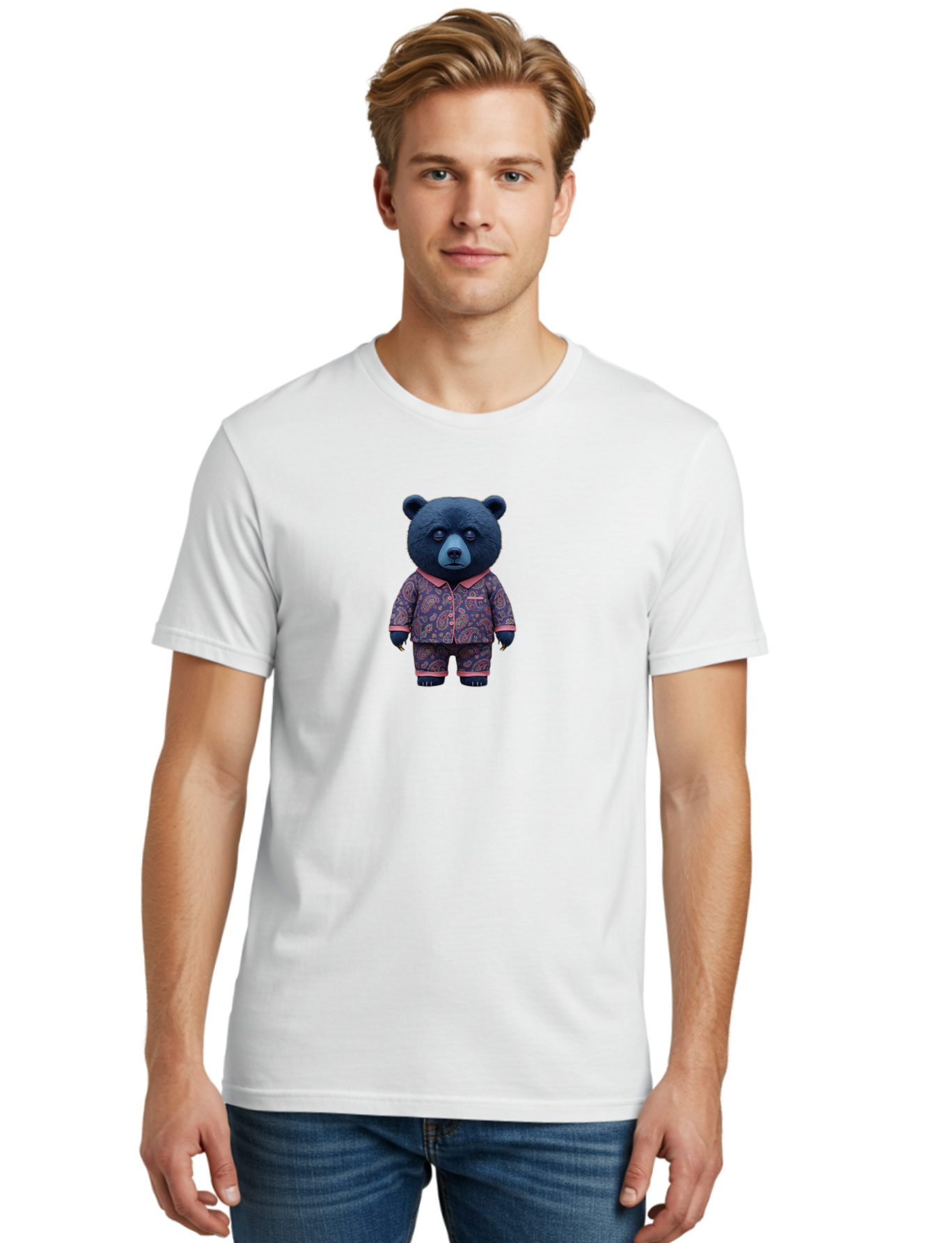 Teddy-Bear-In-Pajamas-8 Men'S Graphic Tee, 100% Cotton, Comfortable Casual Summer Wear, Machine Washable, Vintage Camera, Old Camera, Antique Camera, Black Camera, Classic Photography, Photography Equipment, Nostalgic Device, Film Camera, Bai463