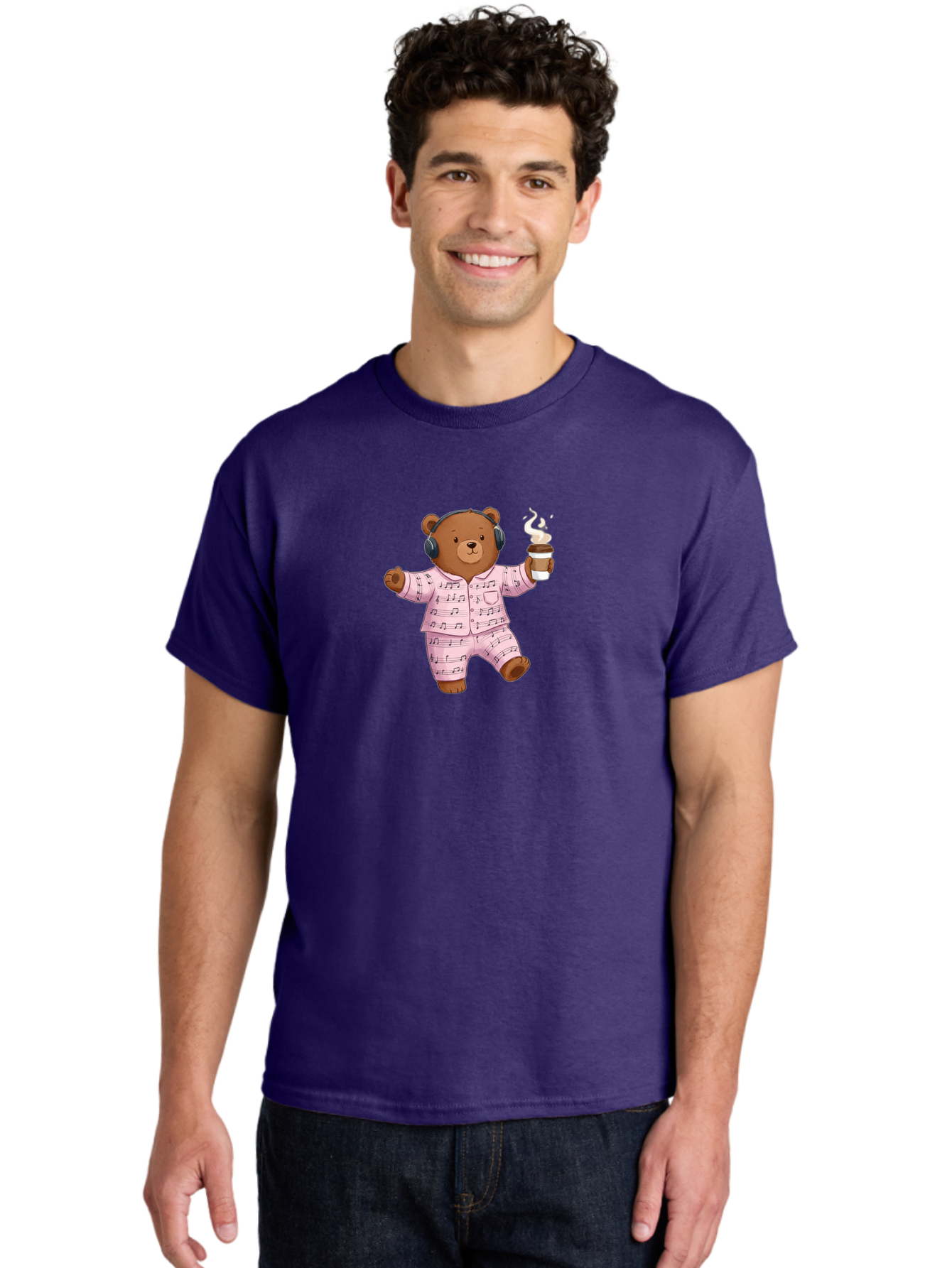 Teddy-Bear-Music-Lover Men'S Graphic Tee, 100% Cotton, Comfortable Casual Summer Wear, Machine Washable, Vintage Camera, Old Camera, Antique Camera, Black Camera, Classic Photography, Photography Equipment, Nostalgic Device, Film Camera, Bai467