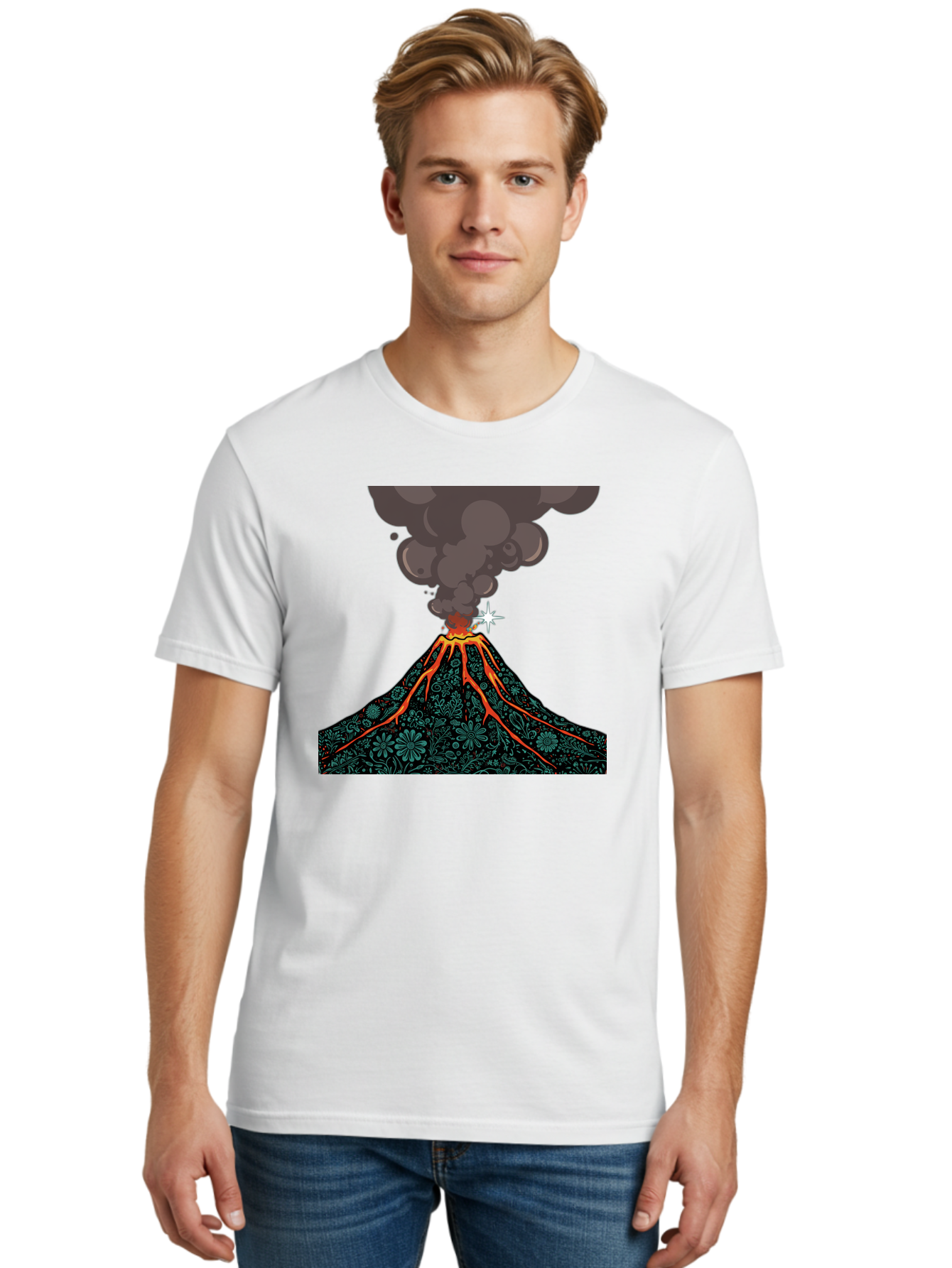 Volcano-4 Men'S Graphic Tee, 100% Cotton, Comfortable Casual Summer Wear, Machine Washable, Vintage Camera, Old Camera, Antique Camera, Black Camera, Classic Photography, Photography Equipment, Nostalgic Device, Film Camera, Camera Art Bai500