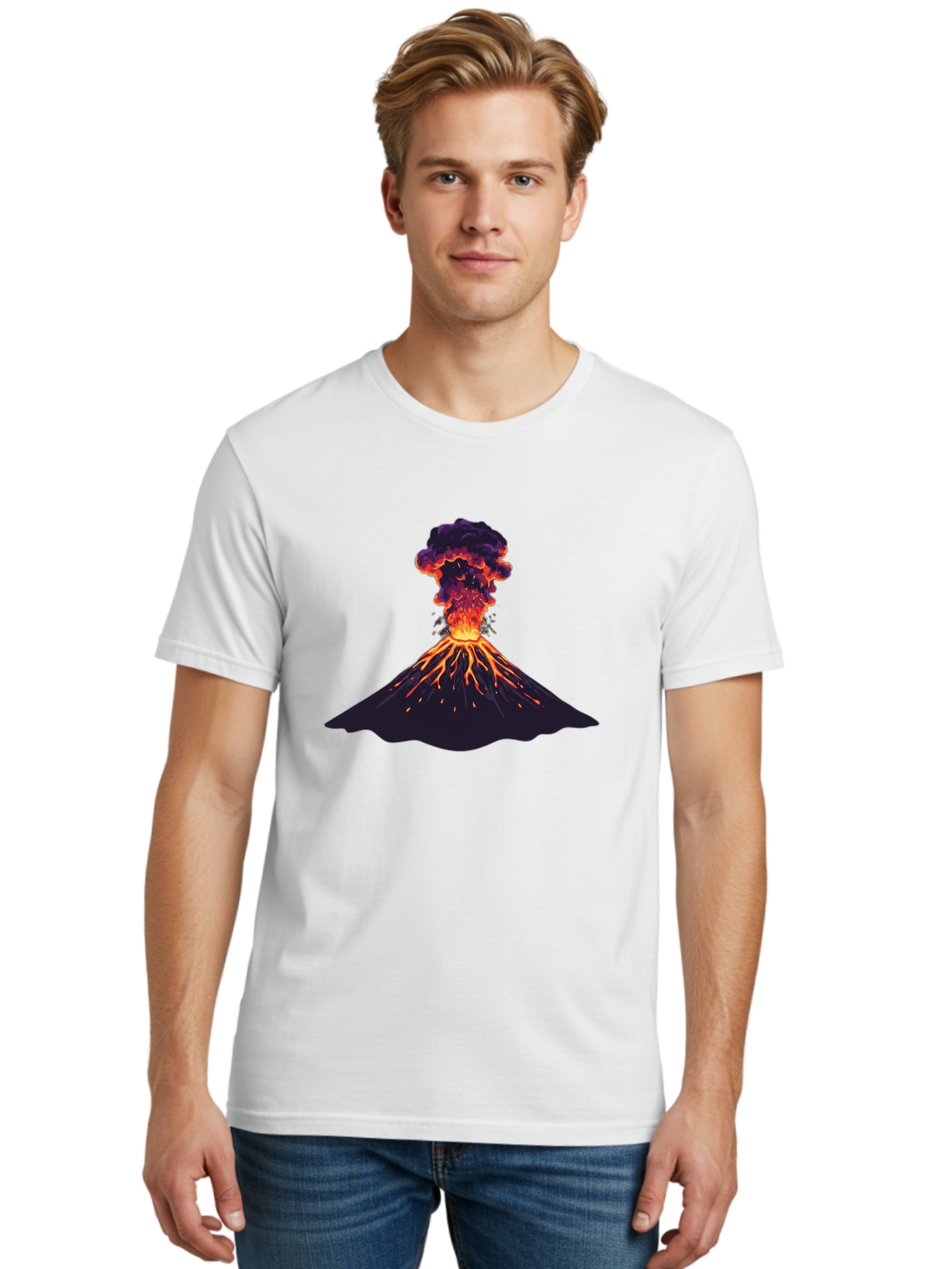 Volcano-Erupting-12 Men'S Graphic Tee, 100% Cotton, Comfortable Casual Summer Wear, Machine Washable, Vintage Camera, Old Camera, Antique Camera, Black Camera, Classic Photography, Photography Equipment, Nostalgic Device, Film Camera, Bai521