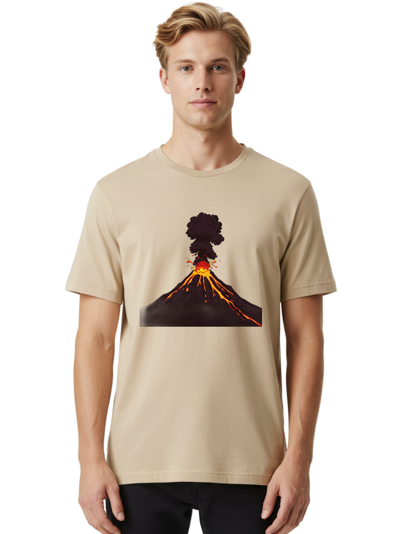 Volcano-Erupting-13 Men'S Graphic Tee, 100% Cotton, Comfortable Casual Summer Wear, Machine Washable, Vintage Camera, Old Camera, Antique Camera, Black Camera, Classic Photography, Photography Equipment, Nostalgic Device, Film Camera, Bai522