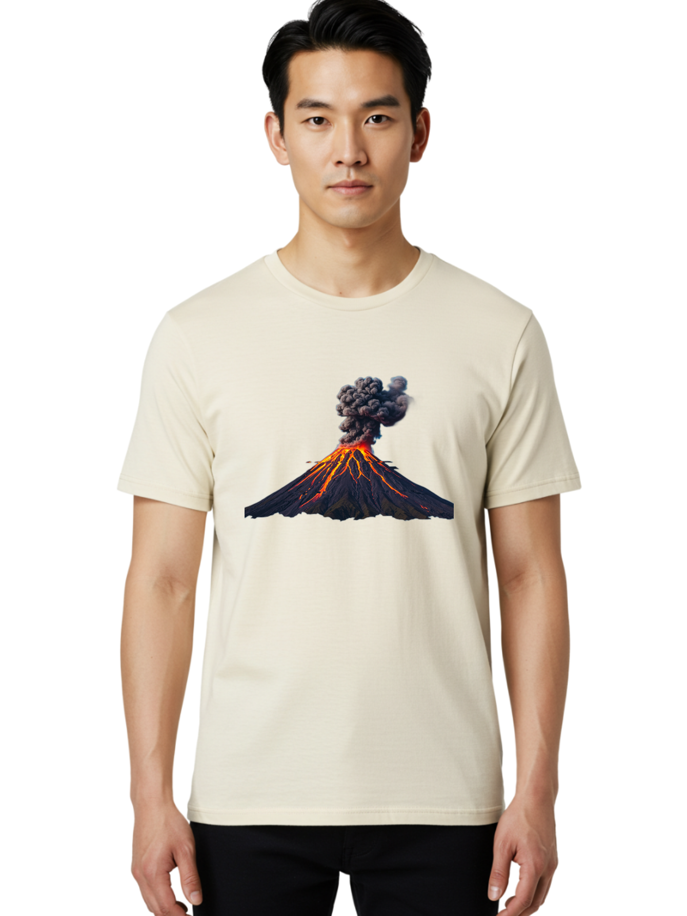 Volcano-Erupting-15 Men'S Graphic Tee, 100% Cotton, Comfortable Casual Summer Wear, Machine Washable, Vintage Camera, Old Camera, Antique Camera, Black Camera, Classic Photography, Photography Equipment, Nostalgic Device, Film Camera, Bai524