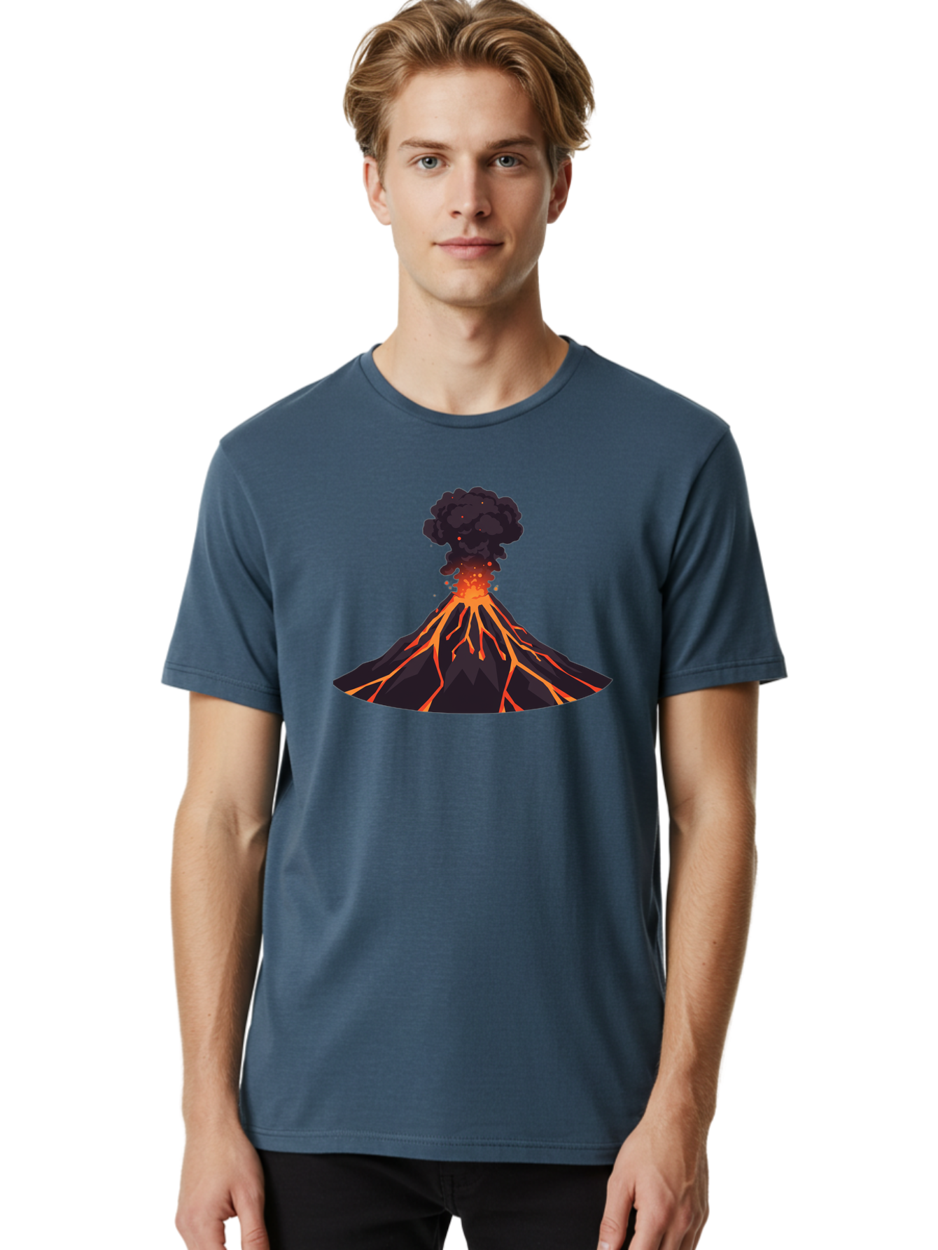 Volcano-Erupting-16 Men'S Graphic Tee, 100% Cotton, Comfortable Casual Summer Wear, Machine Washable, Vintage Camera, Old Camera, Antique Camera, Black Camera, Classic Photography, Photography Equipment, Nostalgic Device, Film Camera, Bai525