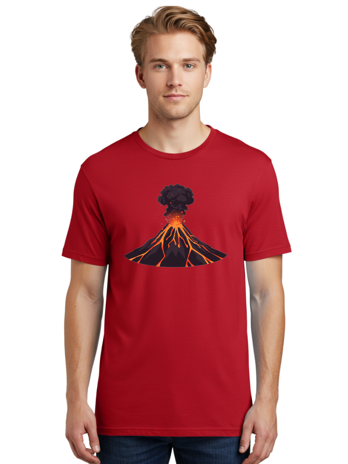 Volcano-Erupting-16 Men'S Graphic Tee, 100% Cotton, Comfortable Casual Summer Wear, Machine Washable, Vintage Camera, Old Camera, Antique Camera, Black Camera, Classic Photography, Photography Equipment, Nostalgic Device, Film Camera, Bai525
