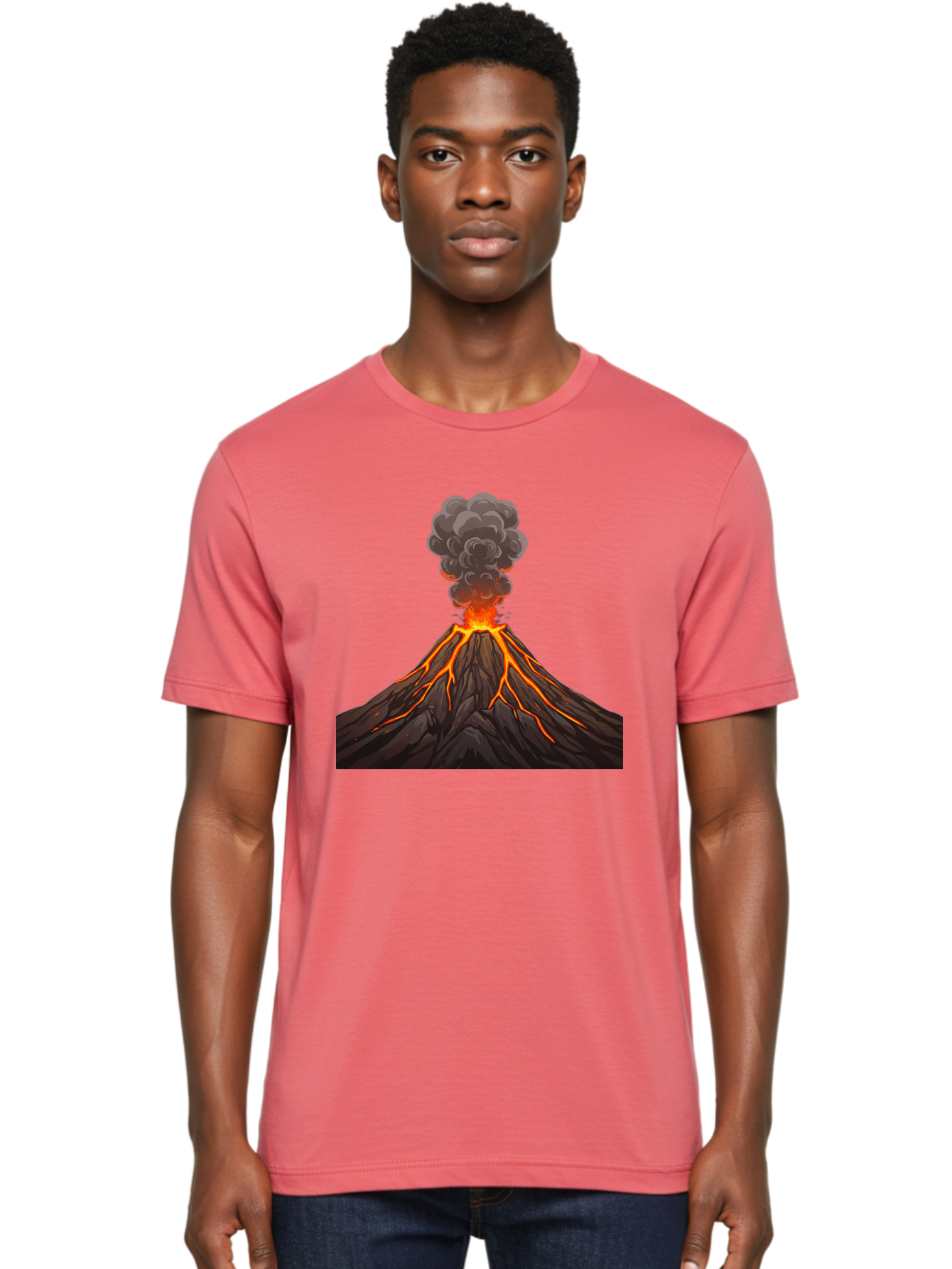 Volcano-Erupting-4 Men'S Graphic Tee, 100% Cotton, Comfortable Casual Summer Wear, Machine Washable, Vintage Camera, Old Camera, Antique Camera, Black Camera, Classic Photography, Photography Equipment, Nostalgic Device, Film Camera, Bai530
