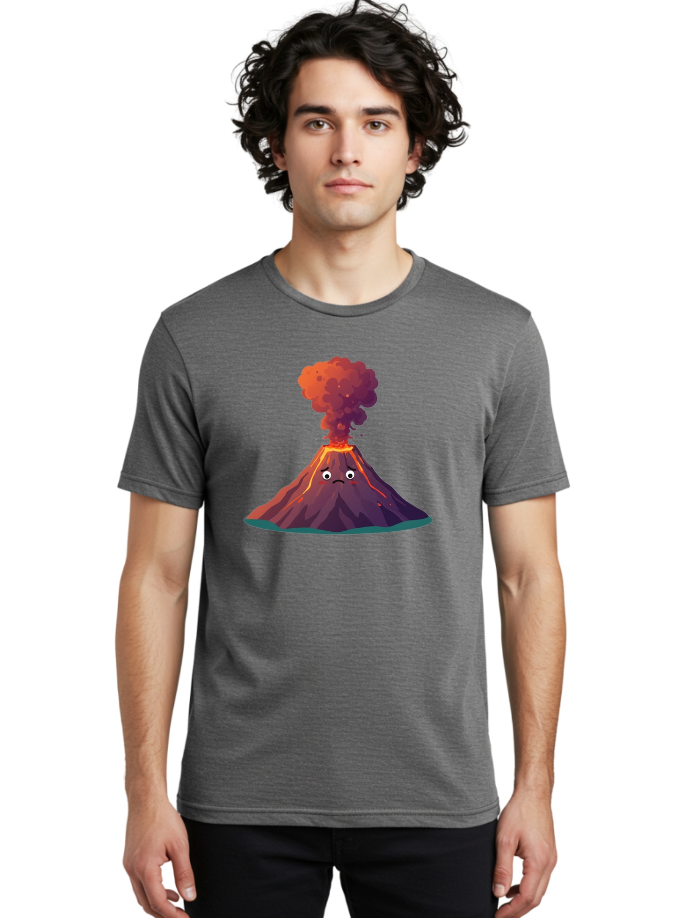 Volcano-Eruption-2 Men'S Graphic Tee, 100% Cotton, Comfortable Casual Summer Wear, Machine Washable, Vintage Camera, Old Camera, Antique Camera, Black Camera, Classic Photography, Photography Equipment, Nostalgic Device, Film Camera, Bai541