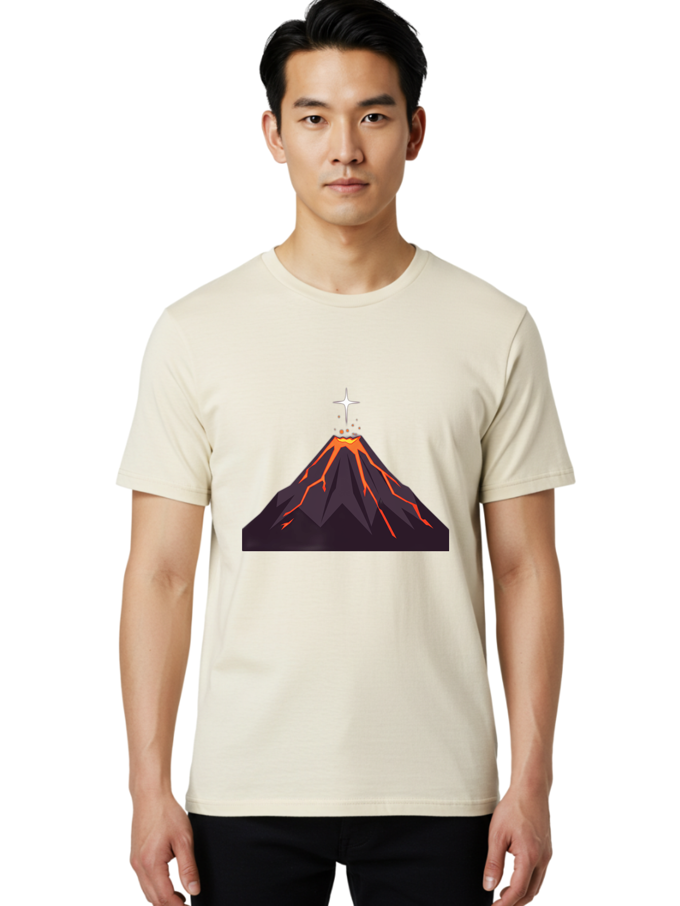 Volcano-Eruption-5 Men'S Graphic Tee, 100% Cotton, Comfortable Casual Summer Wear, Machine Washable, Vintage Camera, Old Camera, Antique Camera, Black Camera, Classic Photography, Photography Equipment, Nostalgic Device, Film Camera, Bai544