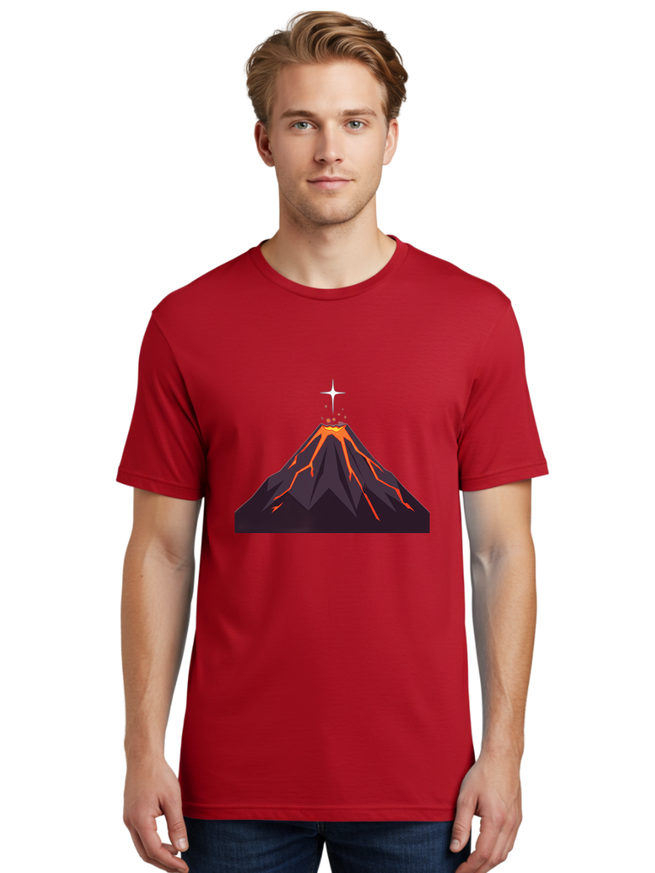 Volcano-Eruption-5 Men'S Graphic Tee, 100% Cotton, Comfortable Casual Summer Wear, Machine Washable, Vintage Camera, Old Camera, Antique Camera, Black Camera, Classic Photography, Photography Equipment, Nostalgic Device, Film Camera, Bai544